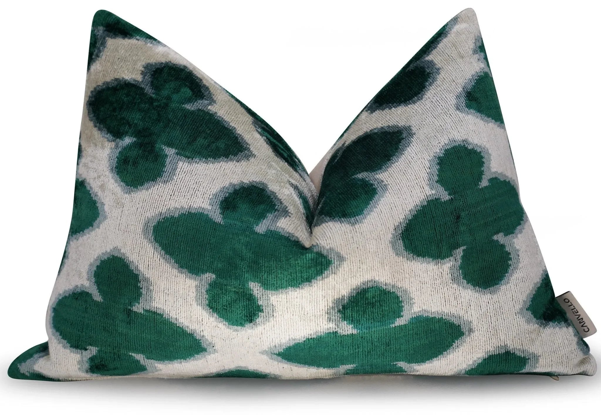 Canvello Luxury Leaf Green Carbon Grey Pillow for Couch | 16 x 24 in (40 x 60 cm) - The Mayfair Hall