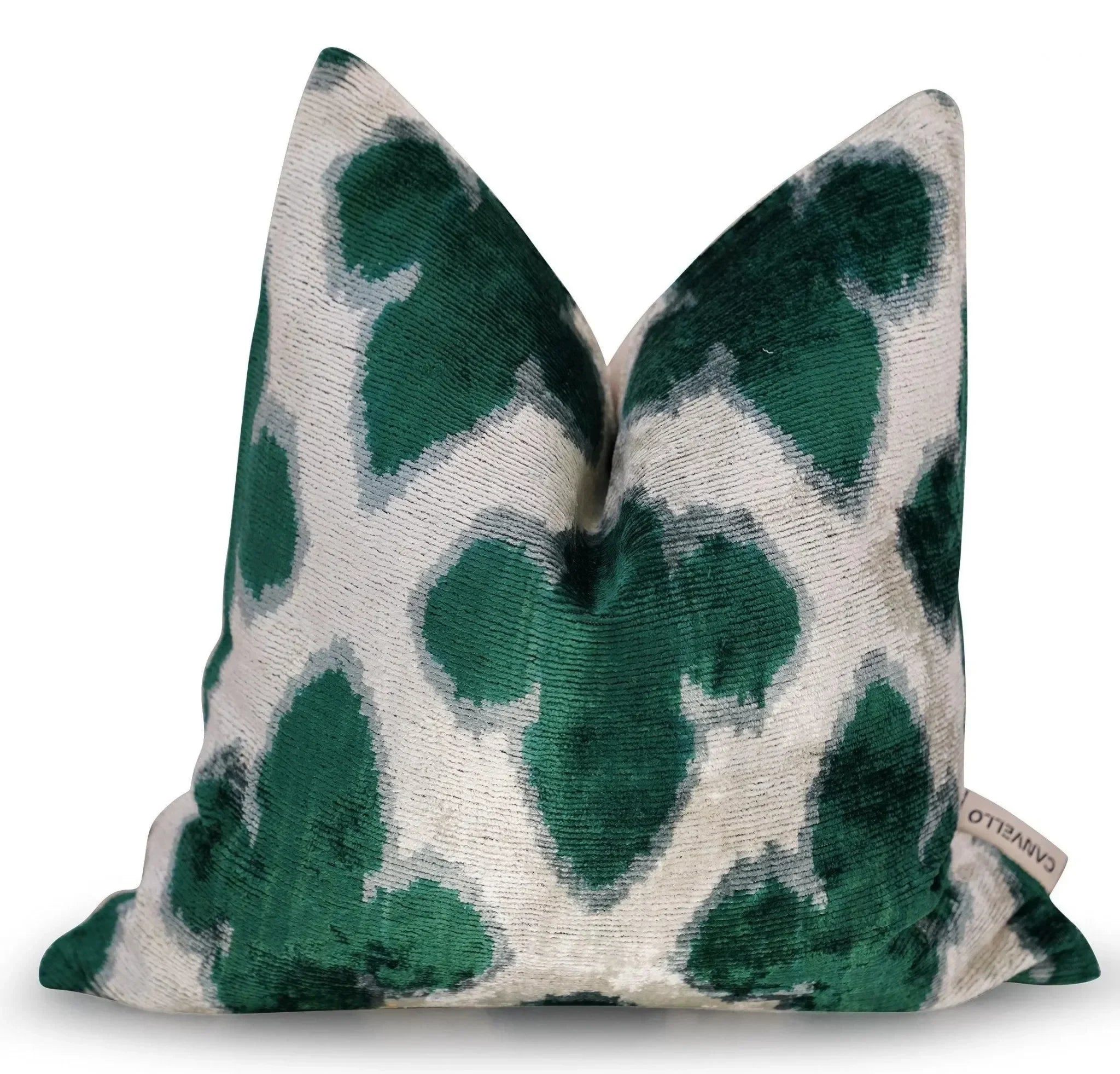 Canvello Luxury Leaf Green Carbon Grey Pillow for Couch | 16x16 - The Mayfair Hall