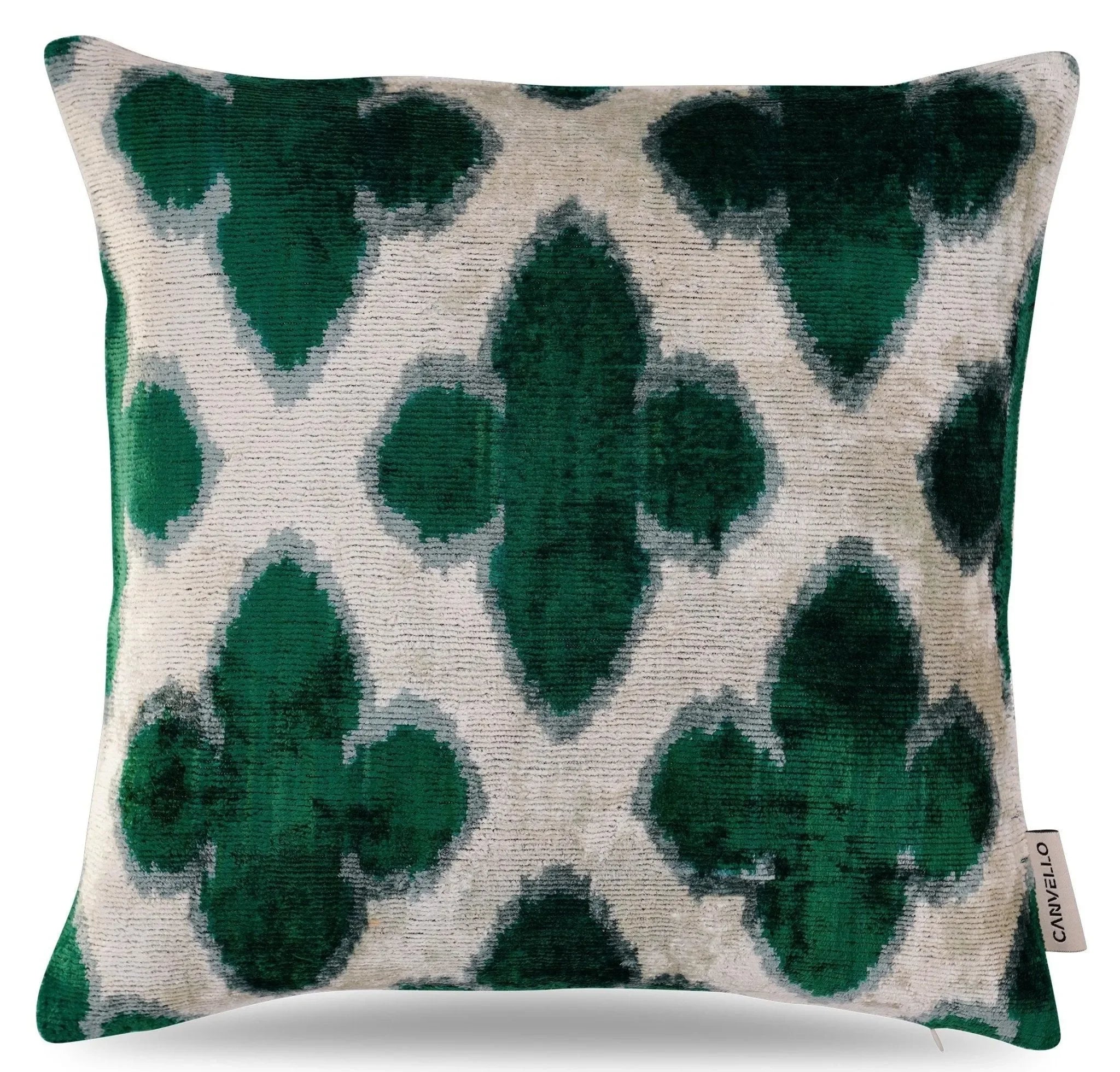 Canvello Luxury Leaf Green Carbon Grey Pillow for Couch | 16x16 - The Mayfair Hall