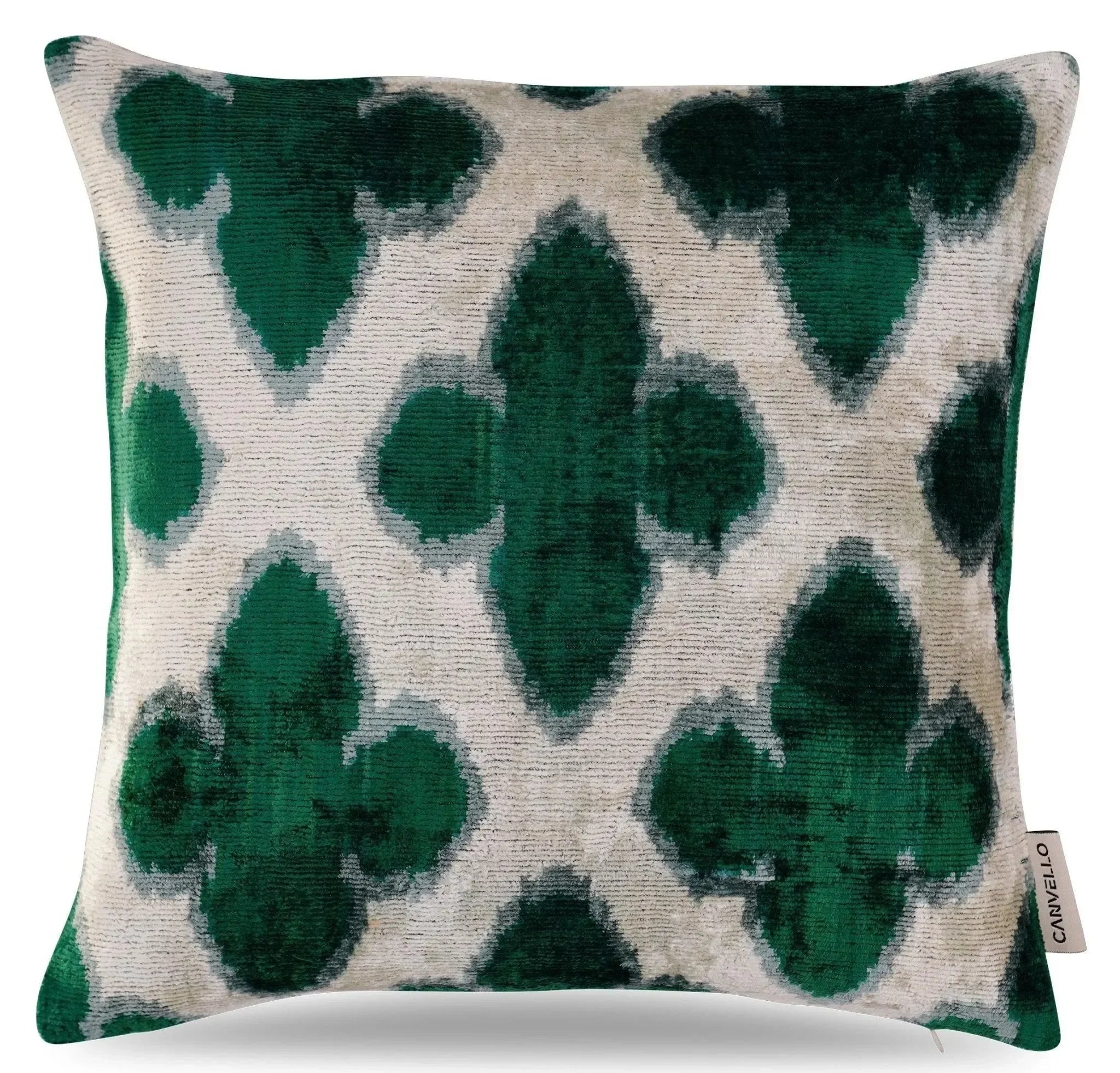 Canvello Luxury Leaf Green Carbon Grey Pillow for Couch | 16x16 - The Mayfair Hall