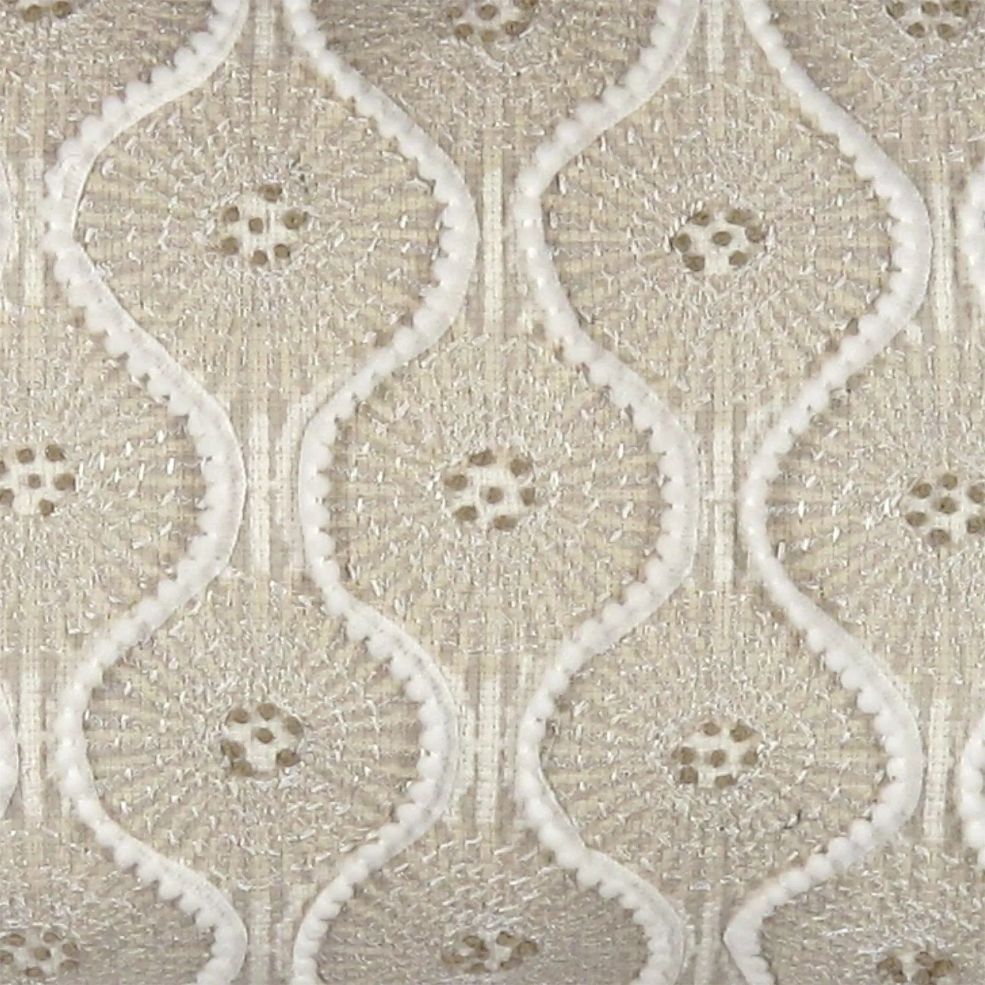 Canvello Naples Embroidered Pillow, Beige/Ivory - The Mayfair Hall