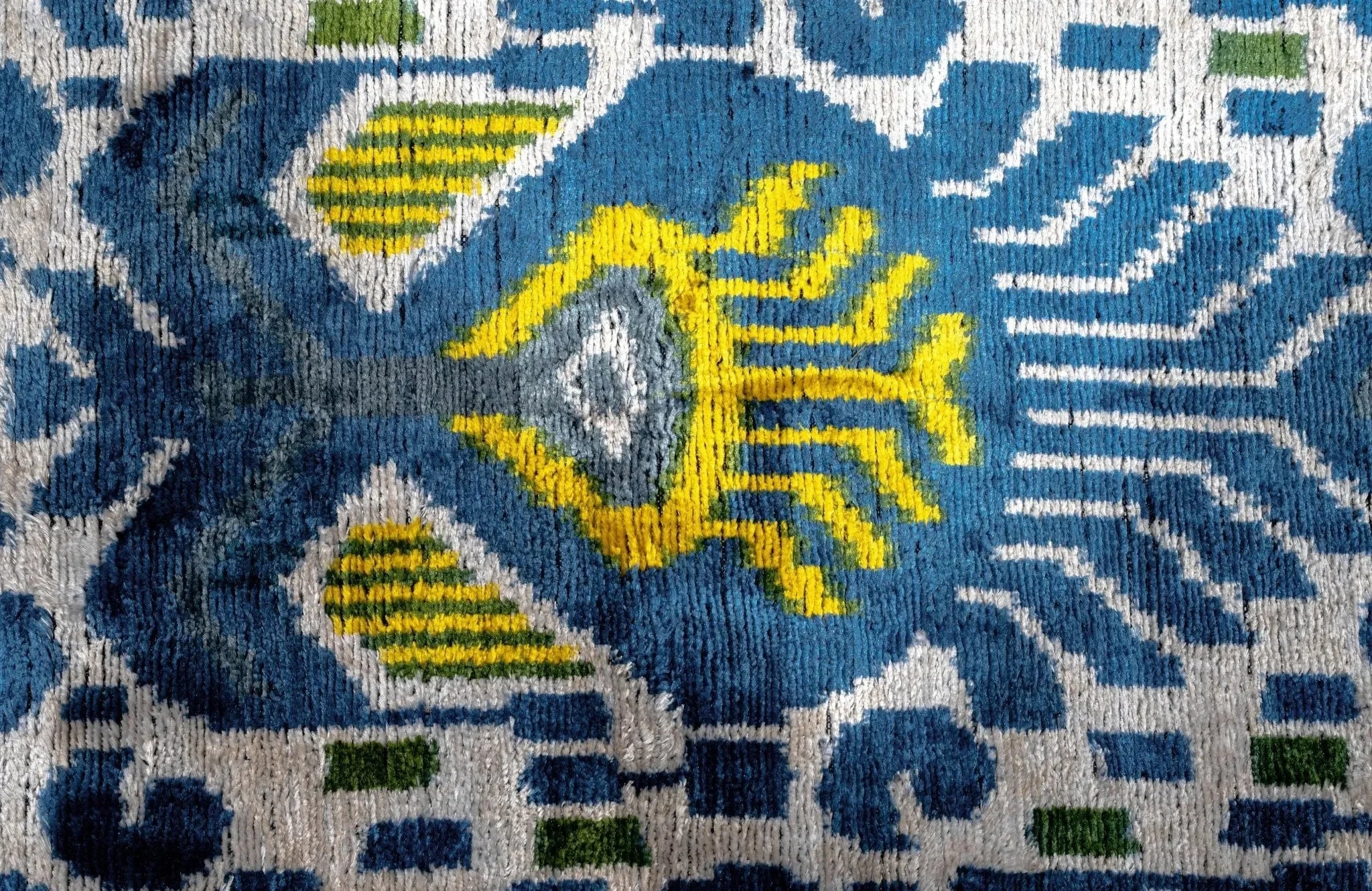 Canvello Organic Handmade Silk Velvet Pillow: 16x24 Inches with Premium Down Feather Insert - Luxury Blue Gold - The Mayfair Hall