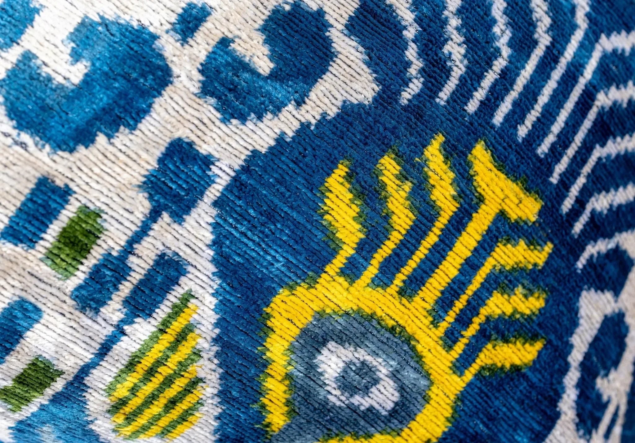 Canvello Organic Handmade Silk Velvet Pillow: 16x24 Inches with Premium Down Feather Insert - Luxury Blue Gold - The Mayfair Hall