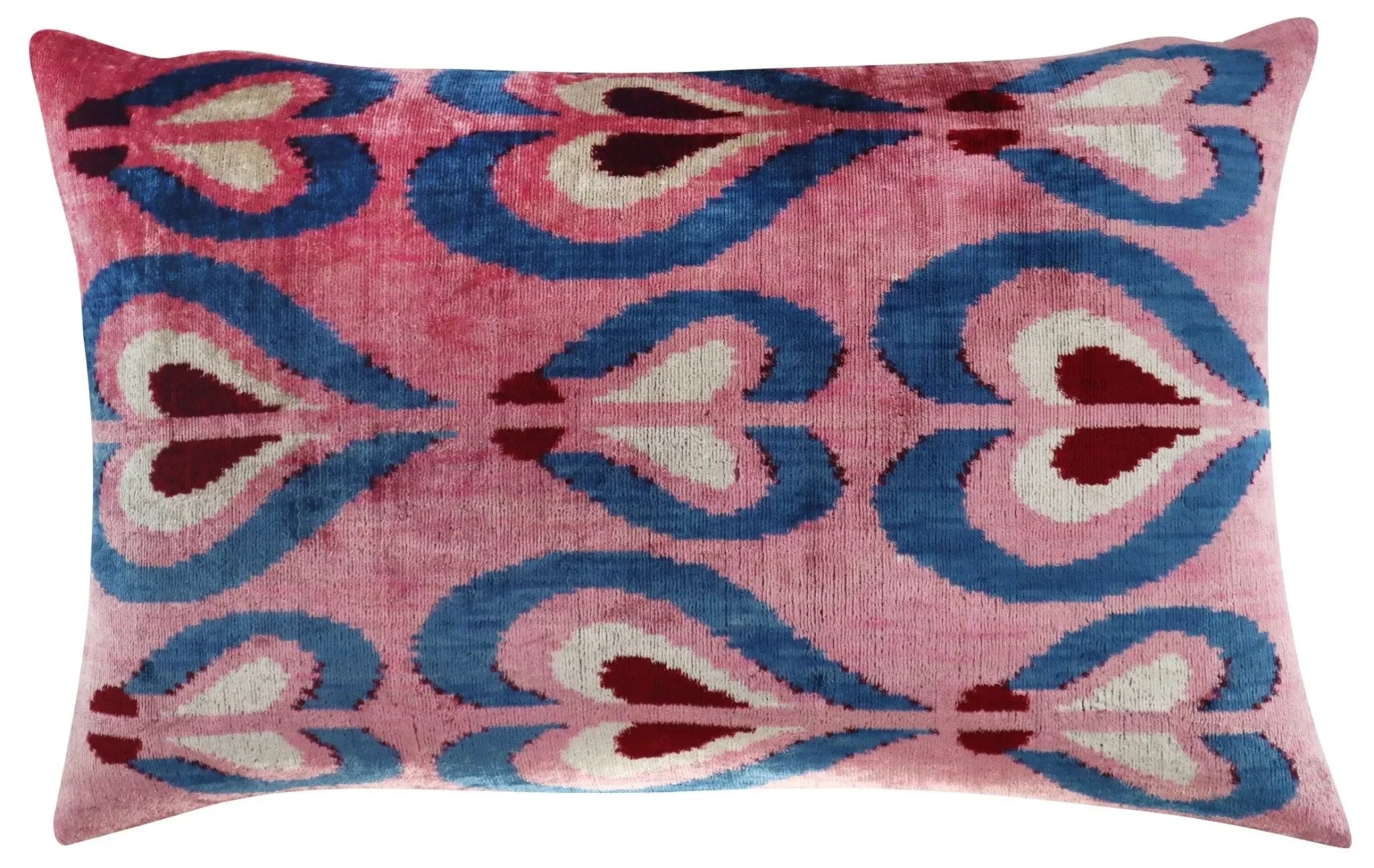 Canvello Pink Handmade 16x24 Silk Velvet Pillow, Organic Veg Dyed, Down/Feather Filled - The Mayfair Hall