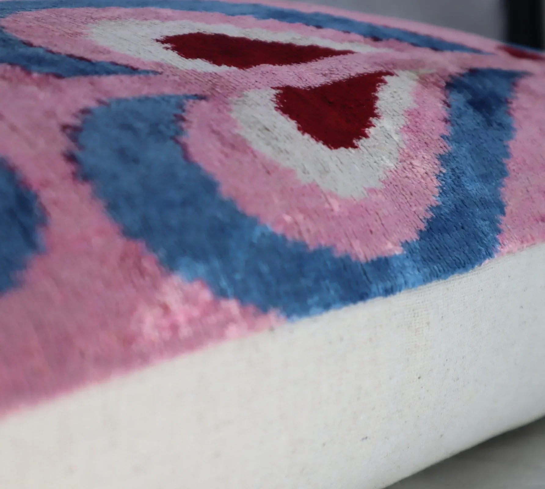 Canvello Pink Handmade 16x24 Silk Velvet Pillow, Organic Veg Dyed, Down/Feather Filled - The Mayfair Hall