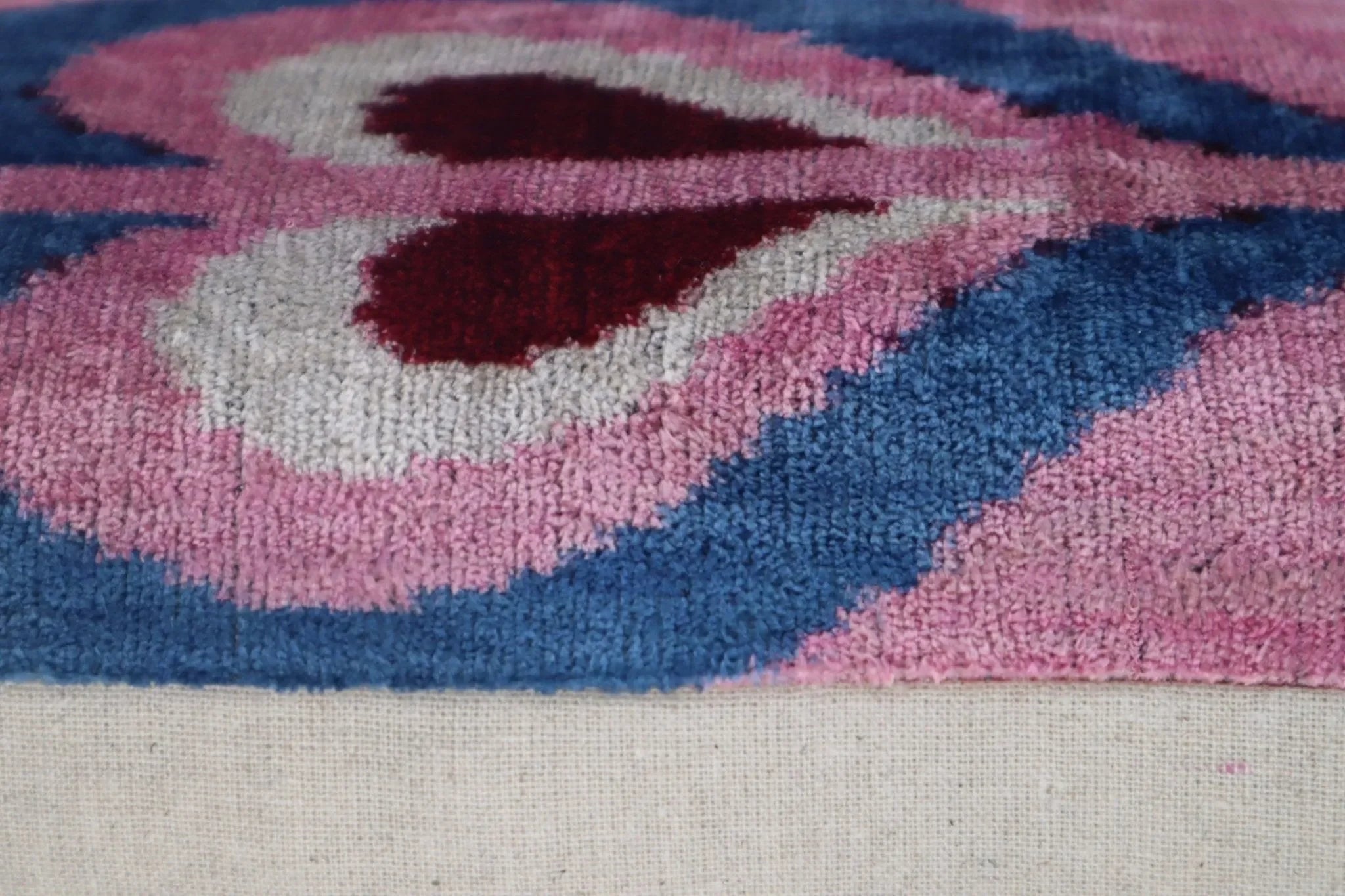 Canvello Pink Handmade 16x24 Silk Velvet Pillow, Organic Veg Dyed, Down/Feather Filled - The Mayfair Hall