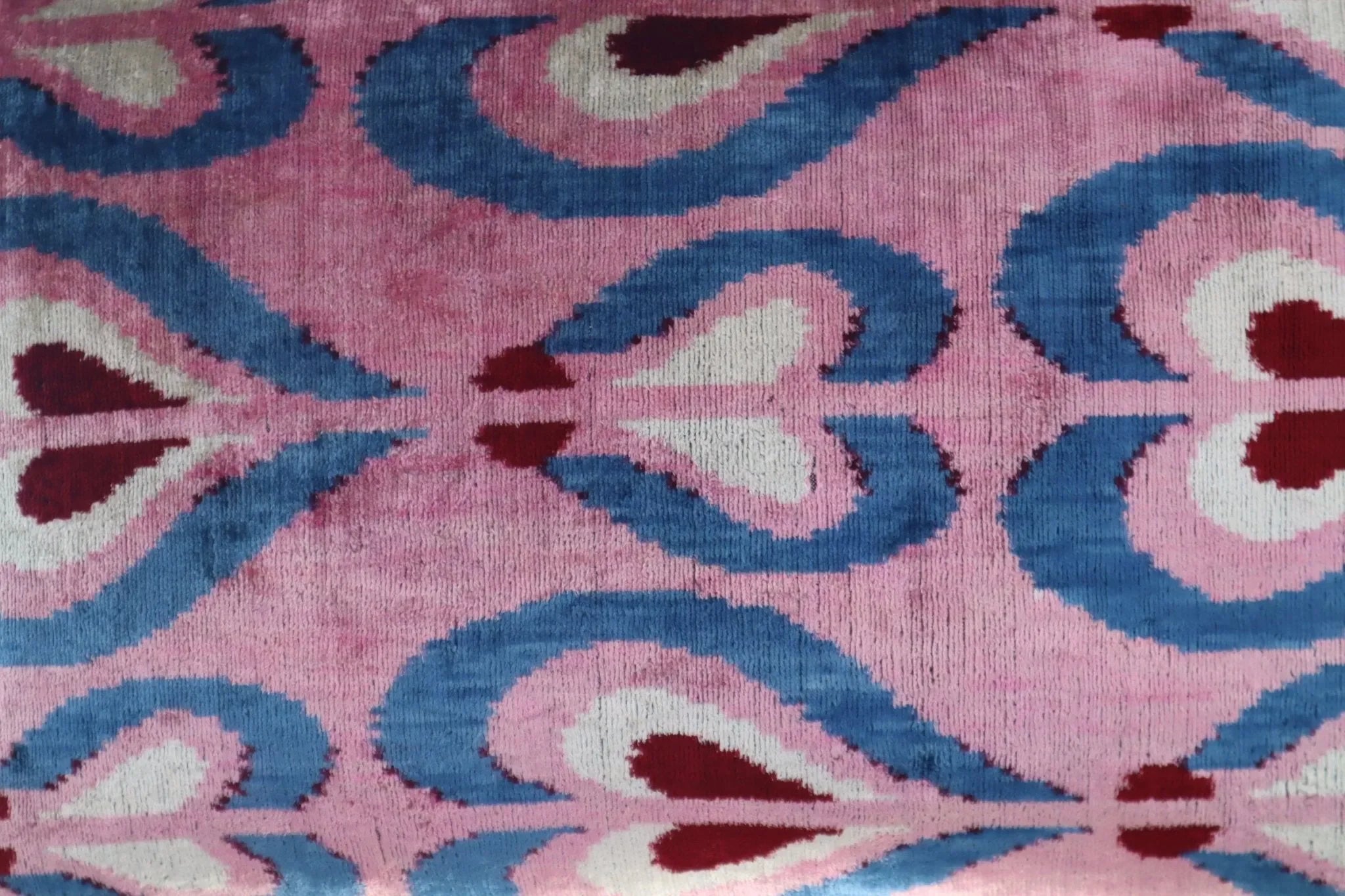 Canvello Pink Handmade 16x24 Silk Velvet Pillow, Organic Veg Dyed, Down/Feather Filled - The Mayfair Hall