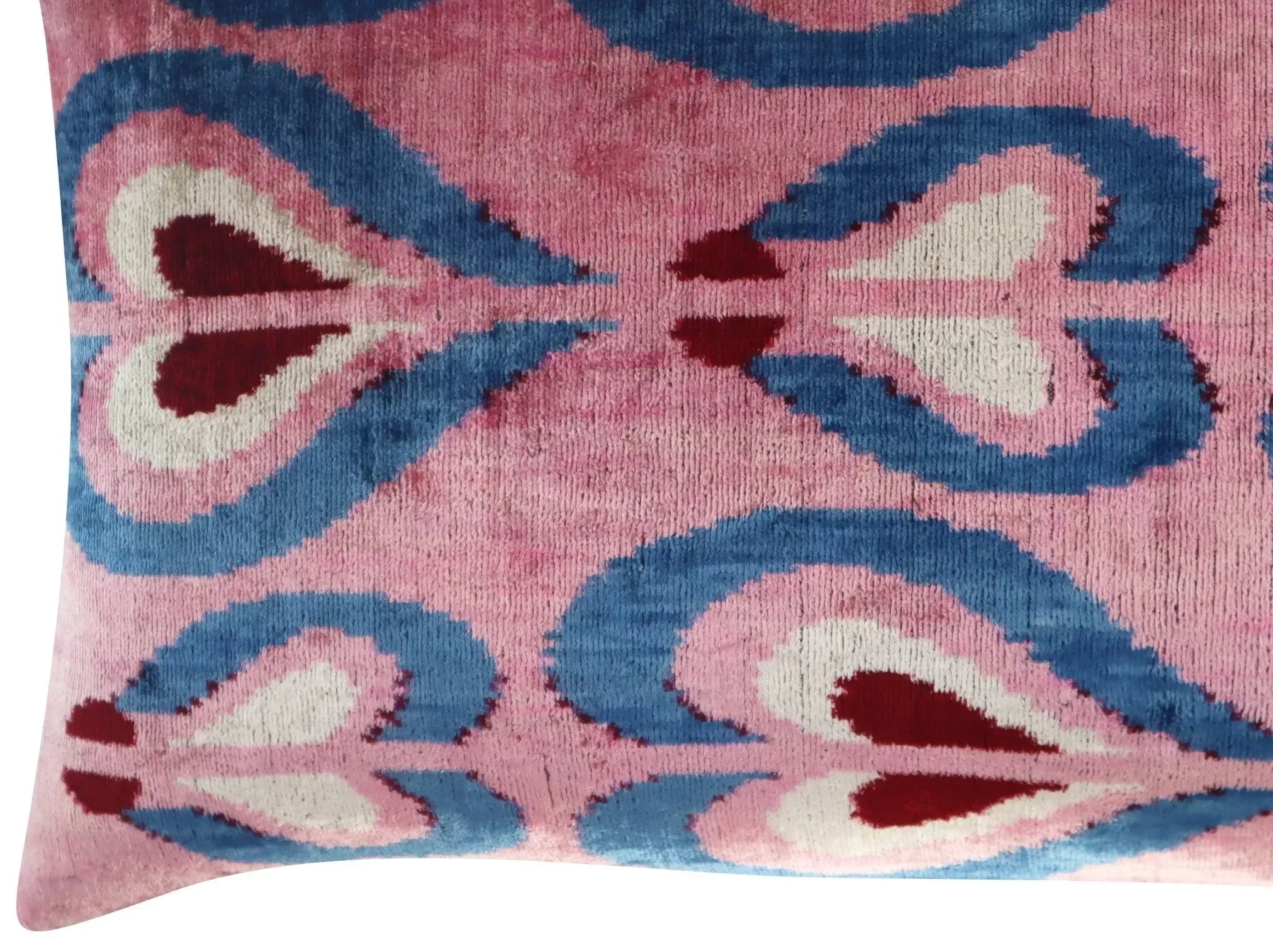 Canvello Pink Handmade 16x24 Silk Velvet Pillow, Organic Veg Dyed, Down/Feather Filled - The Mayfair Hall