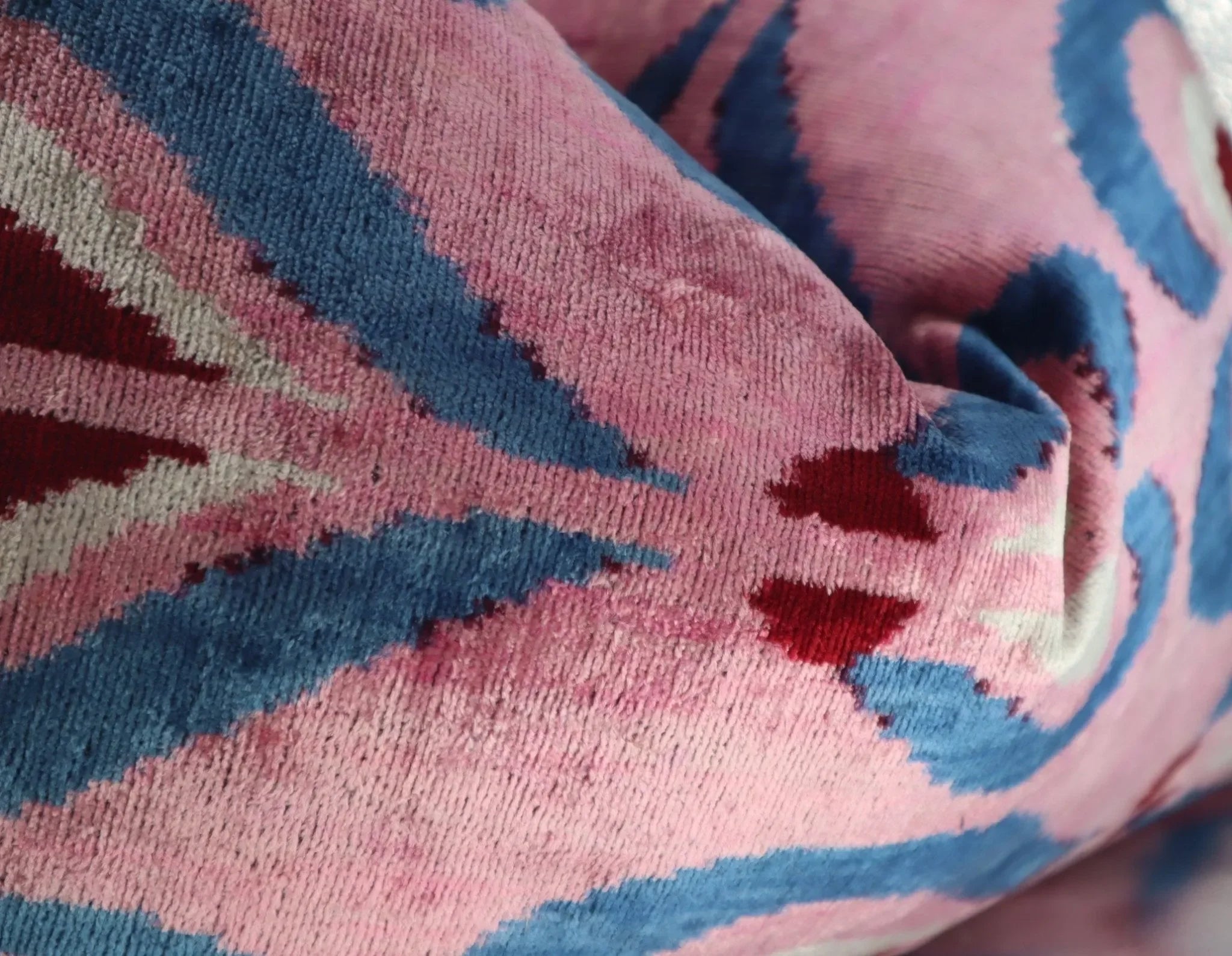 Canvello Pink Handmade 16x24 Silk Velvet Pillow, Organic Veg Dyed, Down/Feather Filled - The Mayfair Hall