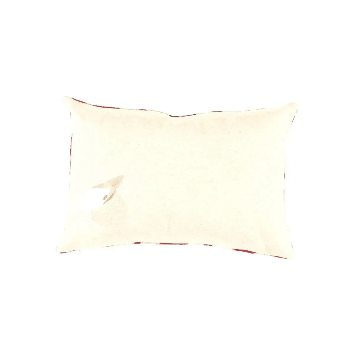 Canvello Red White Designer Ikat Velvet Throw Pillow - 16" X 24" - The Mayfair Hall