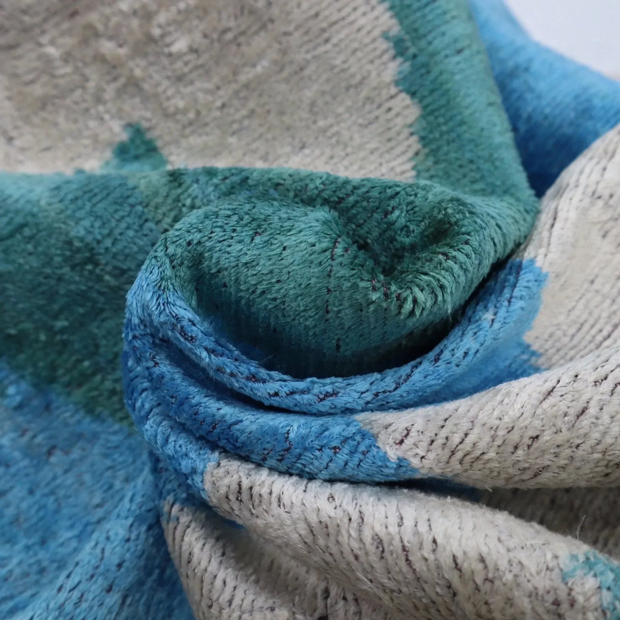 Canvello Silk Velvet Blue Throw Pillow - 20x20 in - The Mayfair Hall