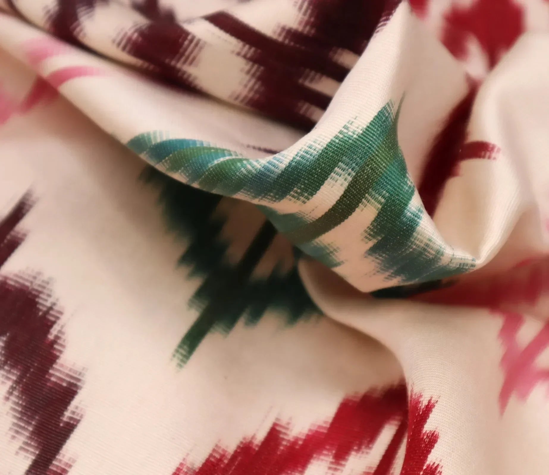 Canvello Turkish Silk Ikat White Throw Pillow - TI 28 - The Mayfair Hall