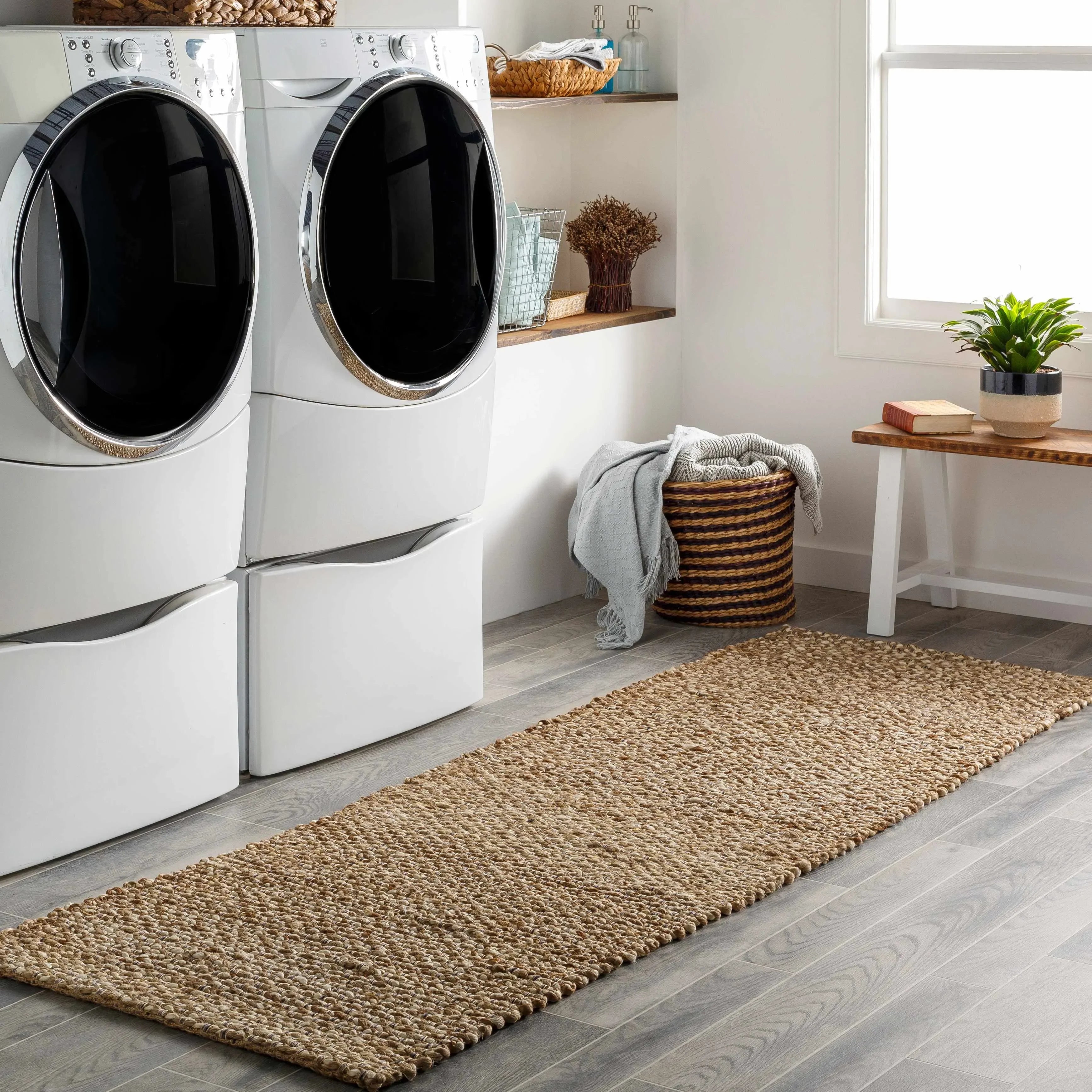 Caspar Hand Woven Natural Jute Rug - The Mayfair Hall