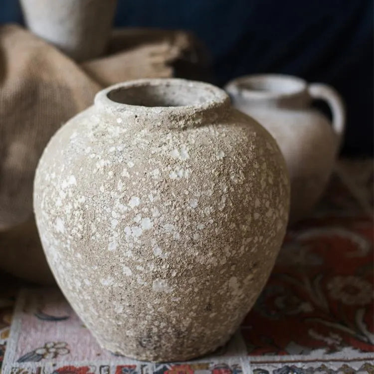 Cement Pot Pompeii Style Handmade Art Jar Pot - The Mayfair Hall