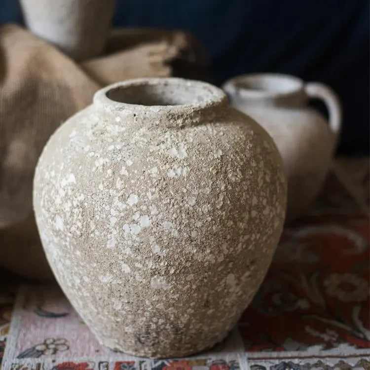 Cement Pot Pompeii Style Handmade Art Jar Pot - The Mayfair Hall