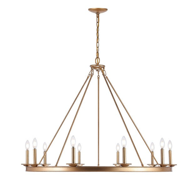 Telta Chandelier in Gold with 10 Candelabra Style Sockets