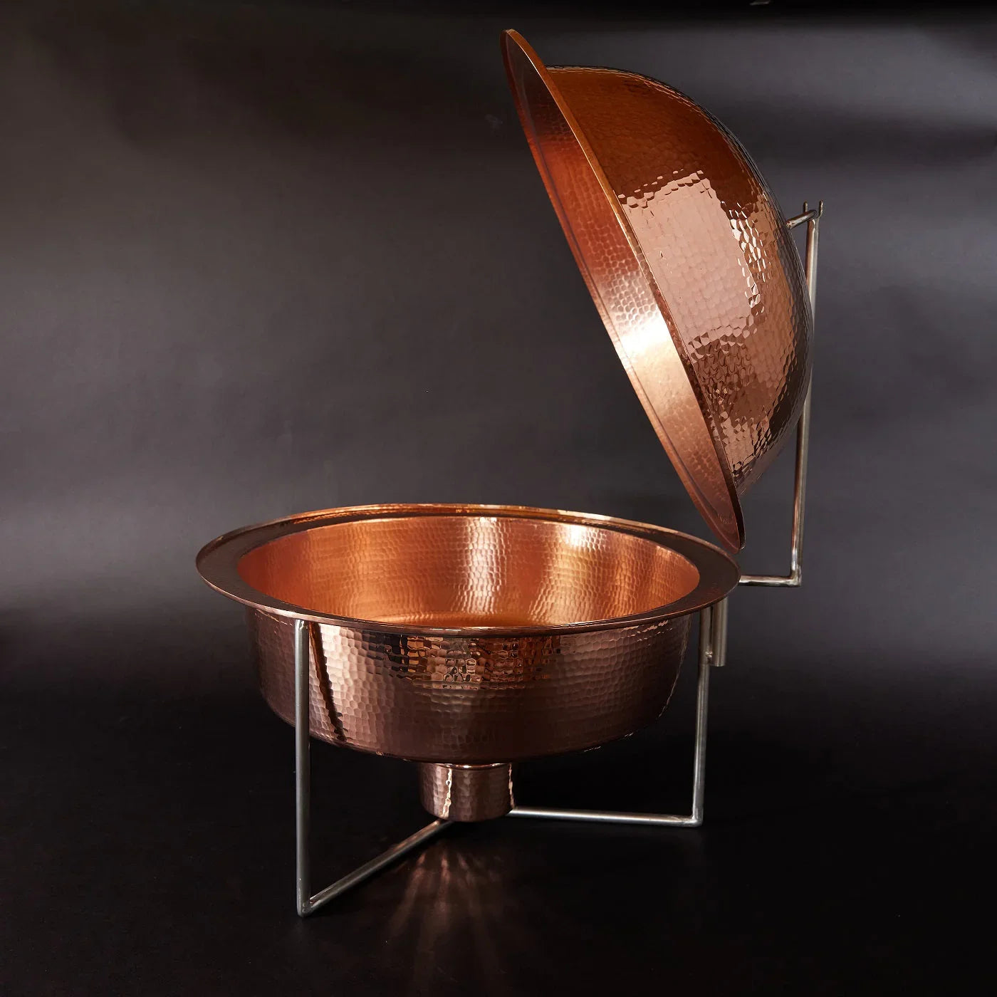 Copper Round Dome Chafers - The Mayfair Hall