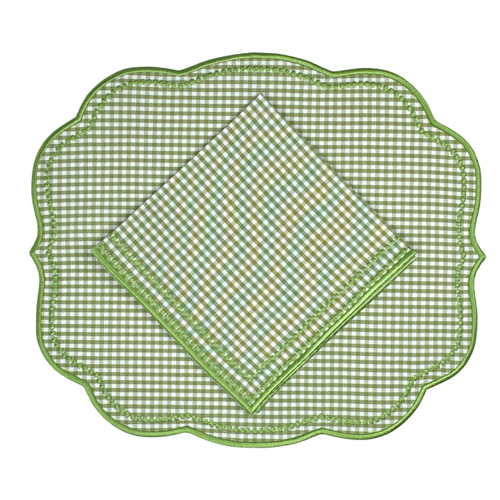 Charlotte Placemat - Green Gingham (Set of 4)