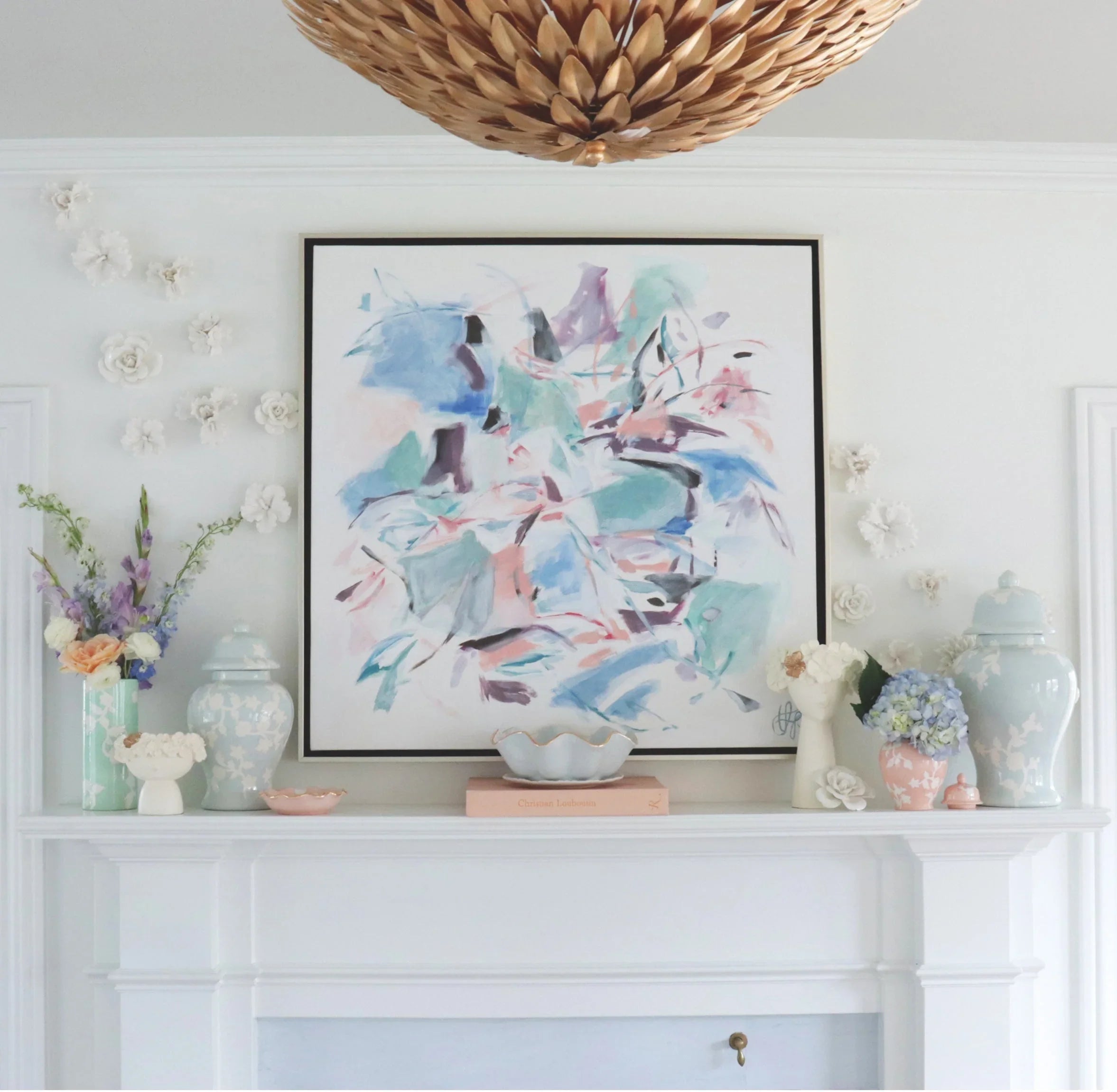 Chinoiserie Dreams Column Vase - The Mayfair Hall