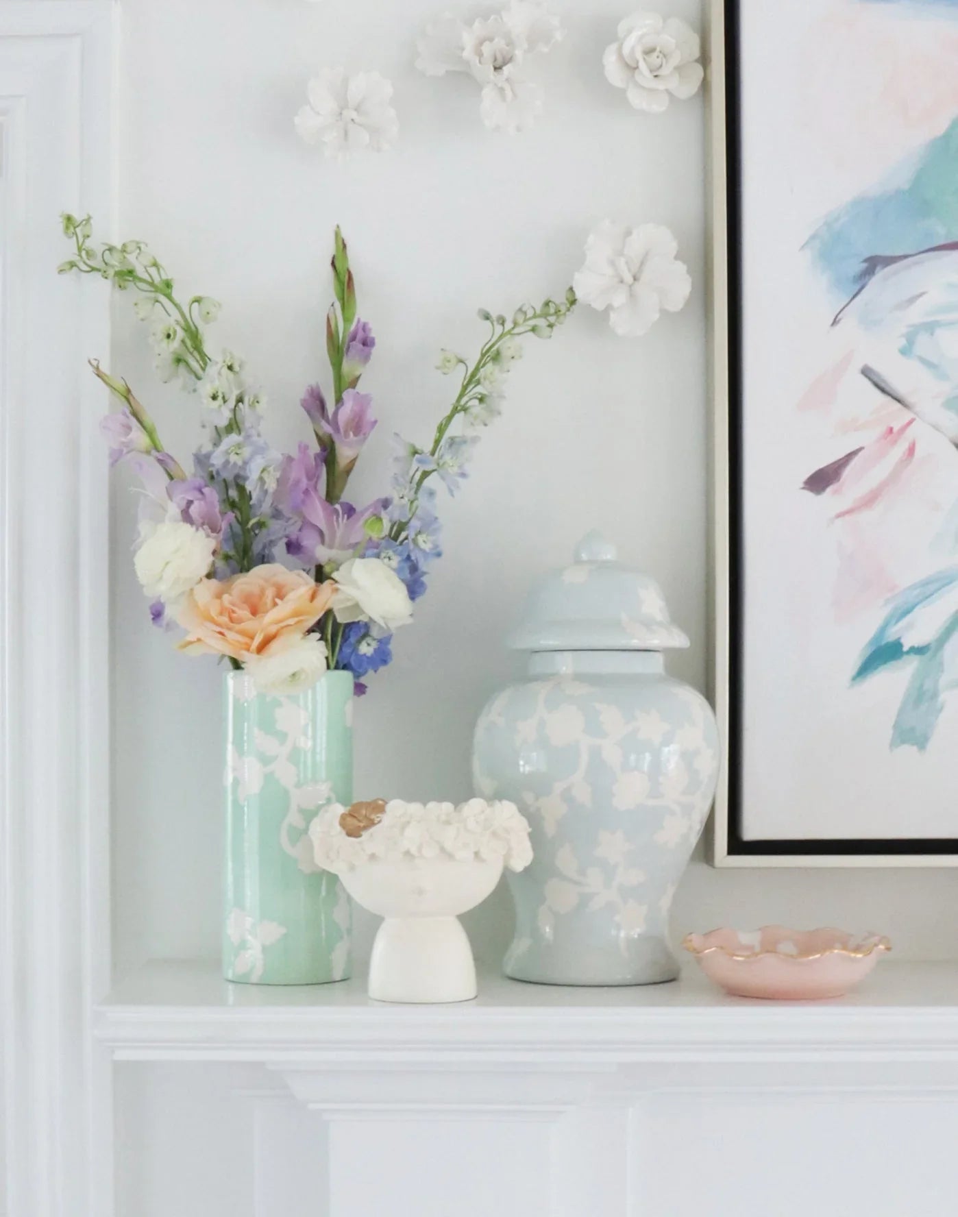 Chinoiserie Dreams Ginger Jars in Hydrangea Light Blue - The Mayfair Hall