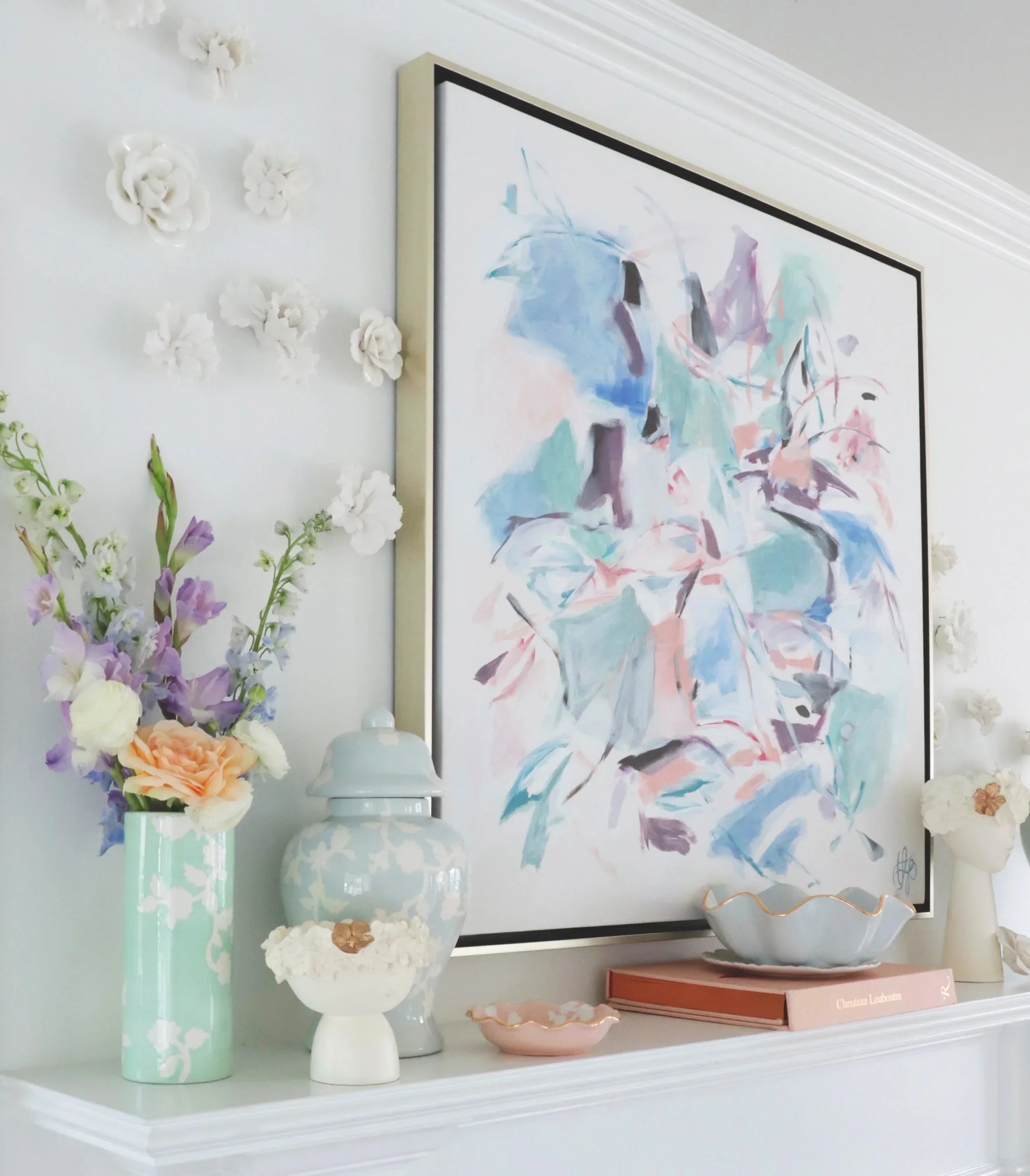 Chinoiserie Dreams Column Vase - The Mayfair Hall