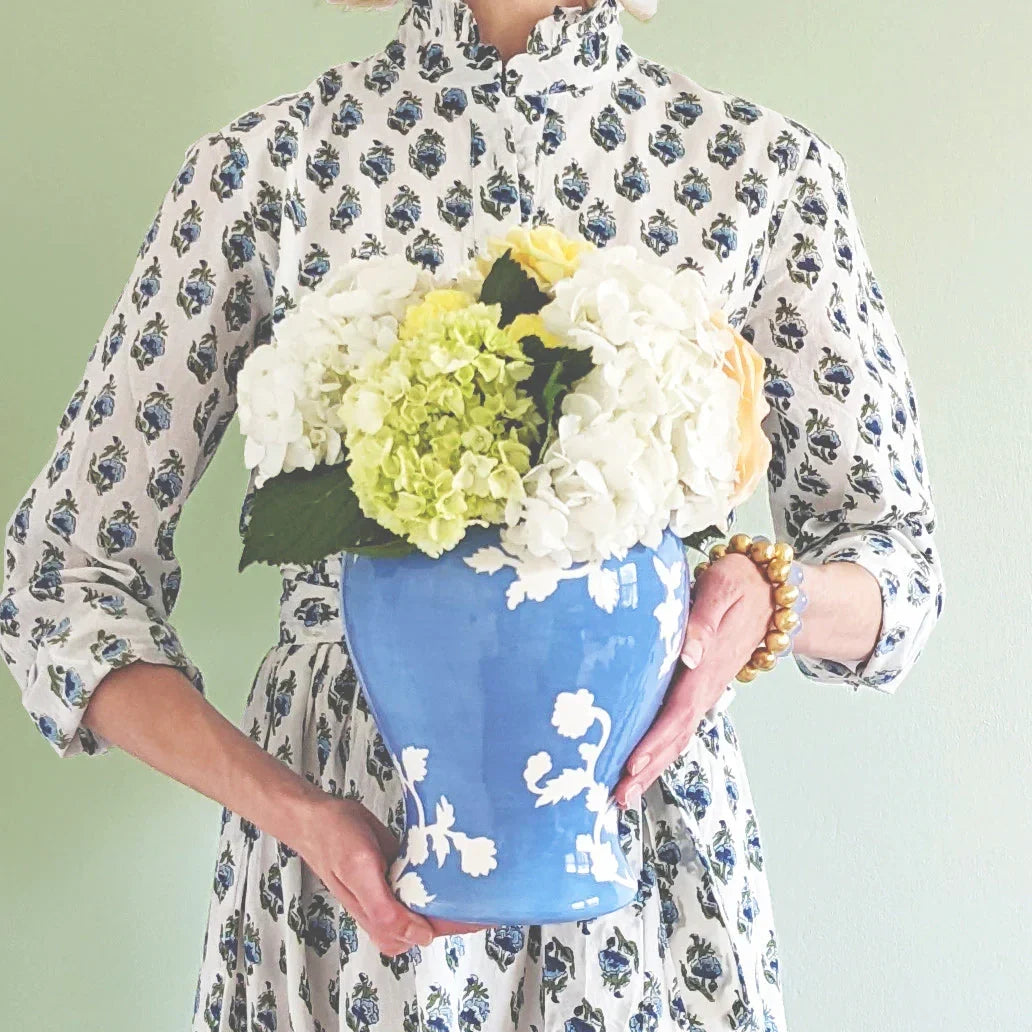 Chinoiserie Dreams Ginger Jars in French Blue - The Mayfair Hall
