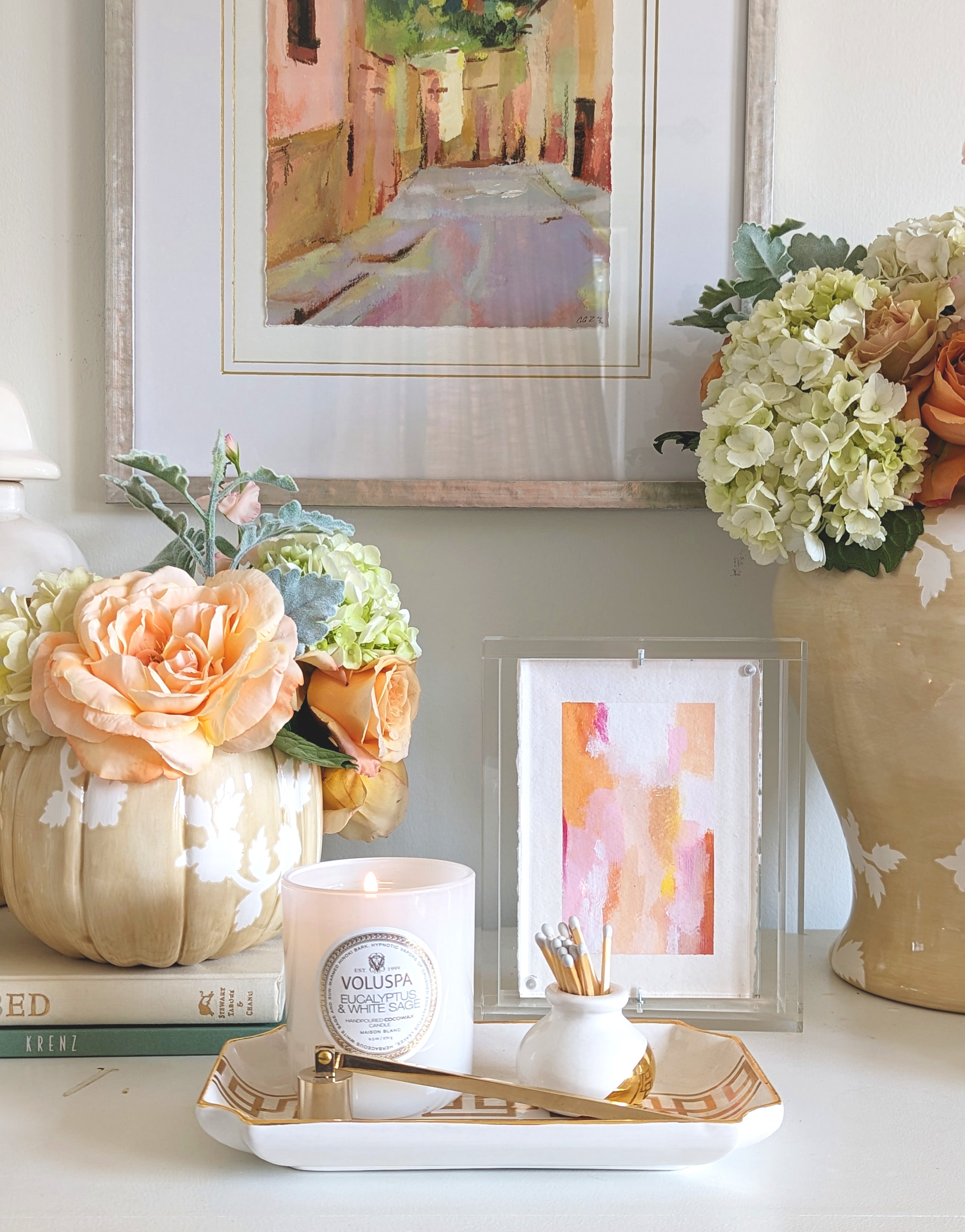 Chinoiserie Pumpkin Jars in Sand