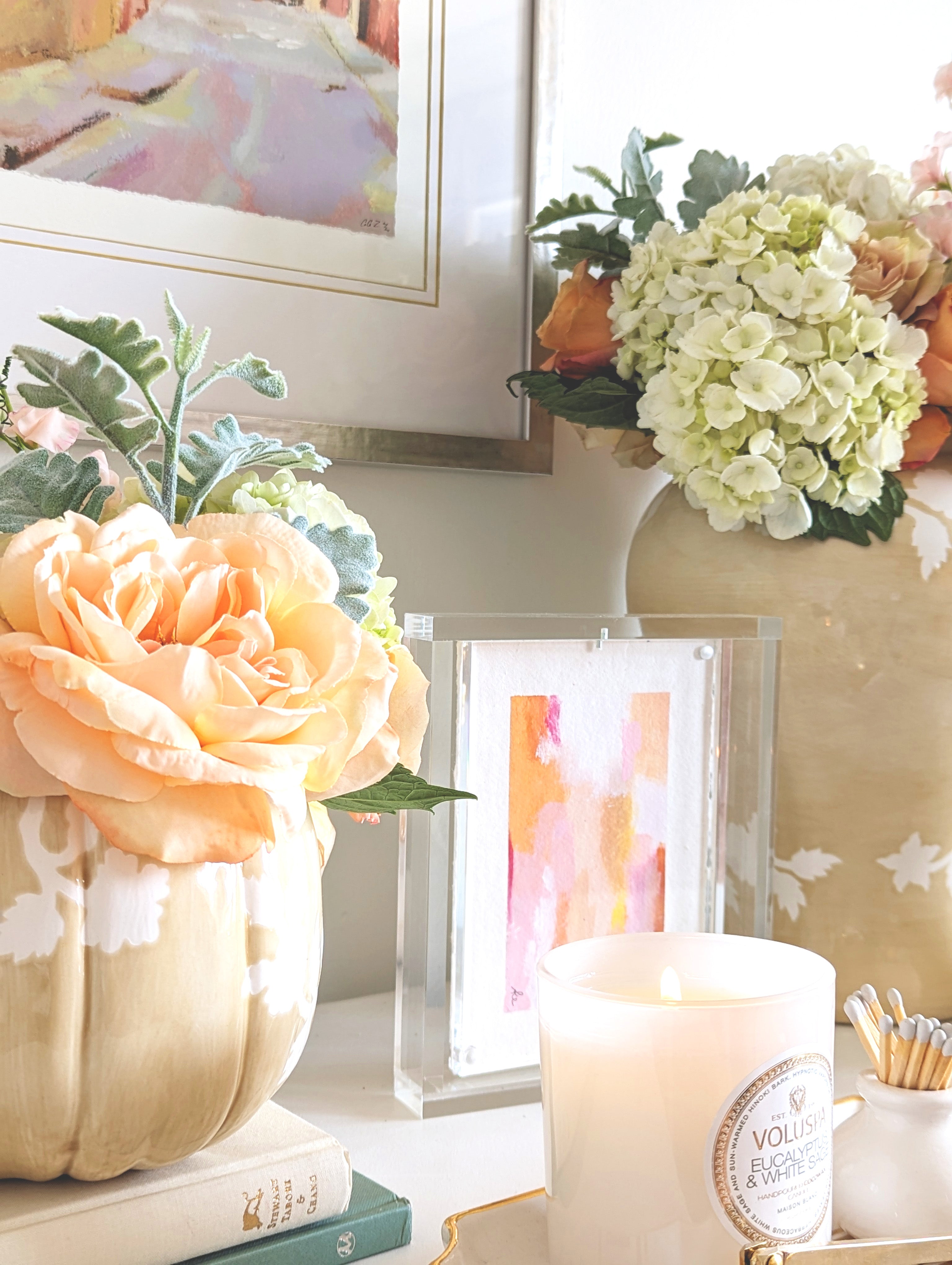 Chinoiserie Pumpkin Jars in Sand