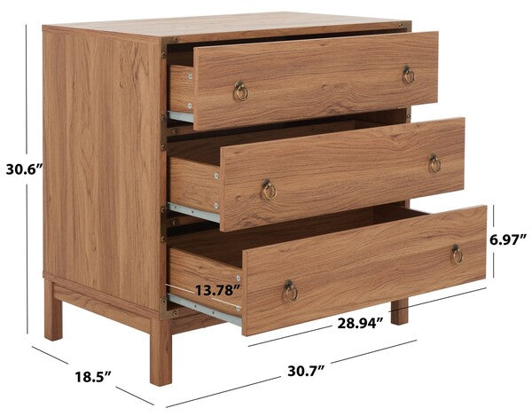 Galio 3 Drawer Chest in Oak
