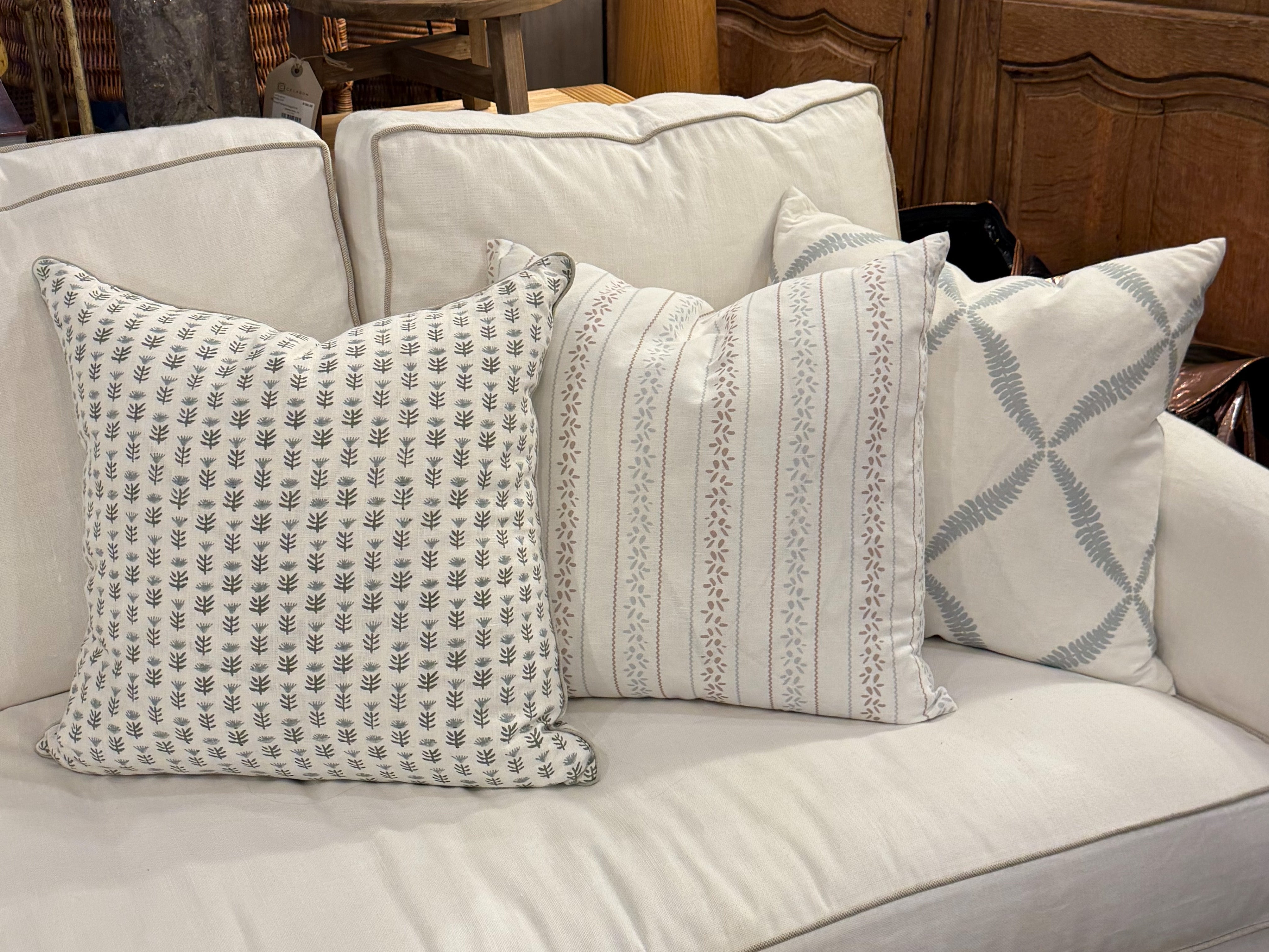 20x20" Pillow Cover in Claire, Serene