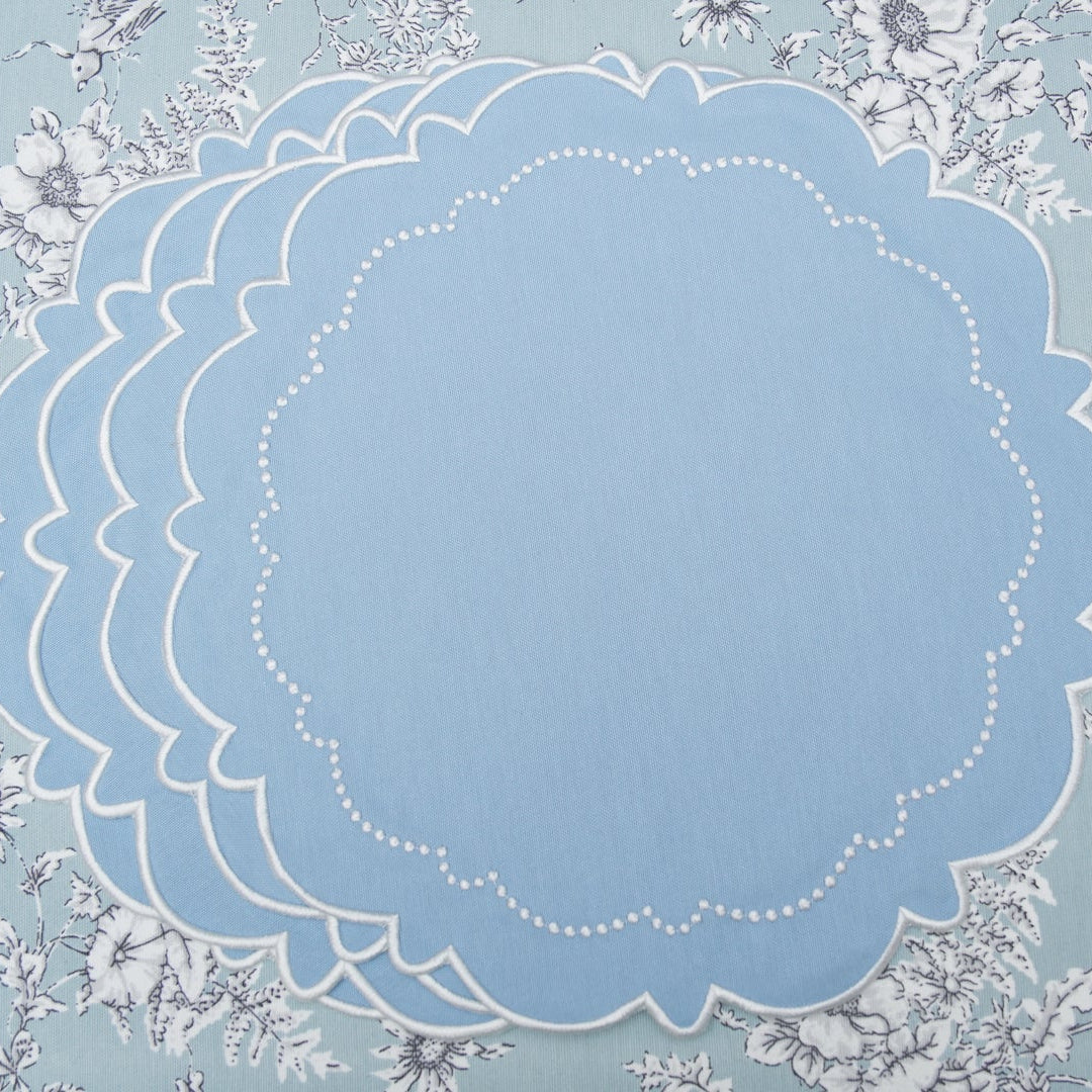 HARMONY BLUE ROUND FABRIC PLACEMAT (Set Of 4)