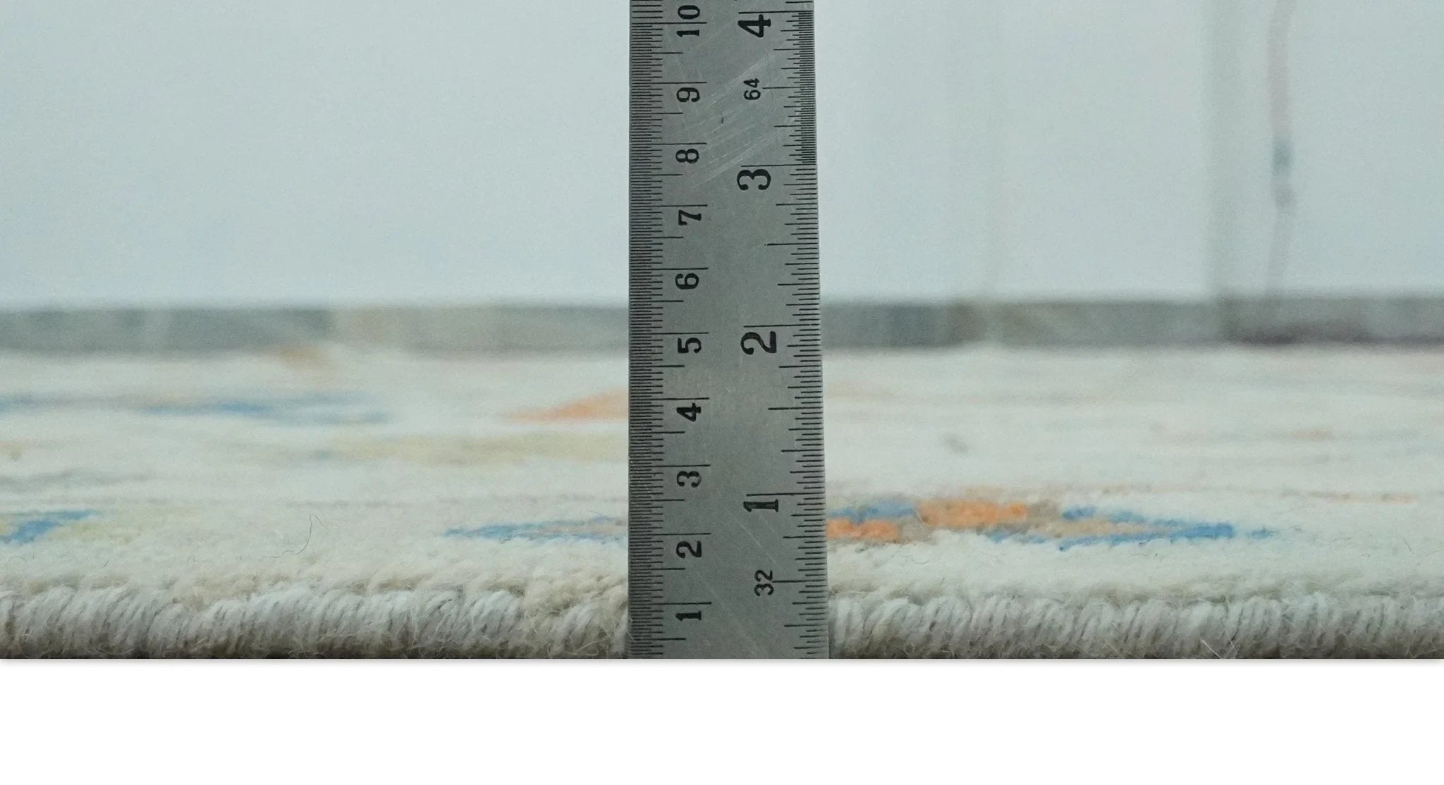 Colorful Ivory, Blue, Orange and Olive Hand Knotted Traditional Oriental Oushak Custom Made wool area Rug - The Rug Decor