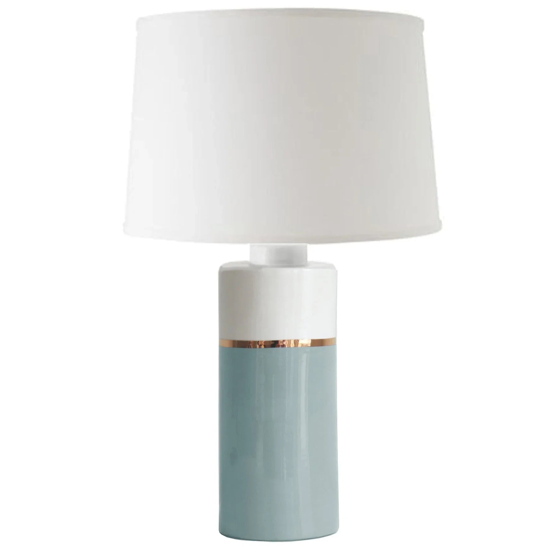 Lamb's Ear Blue Color Block Column Lamp - The Mayfair Hall