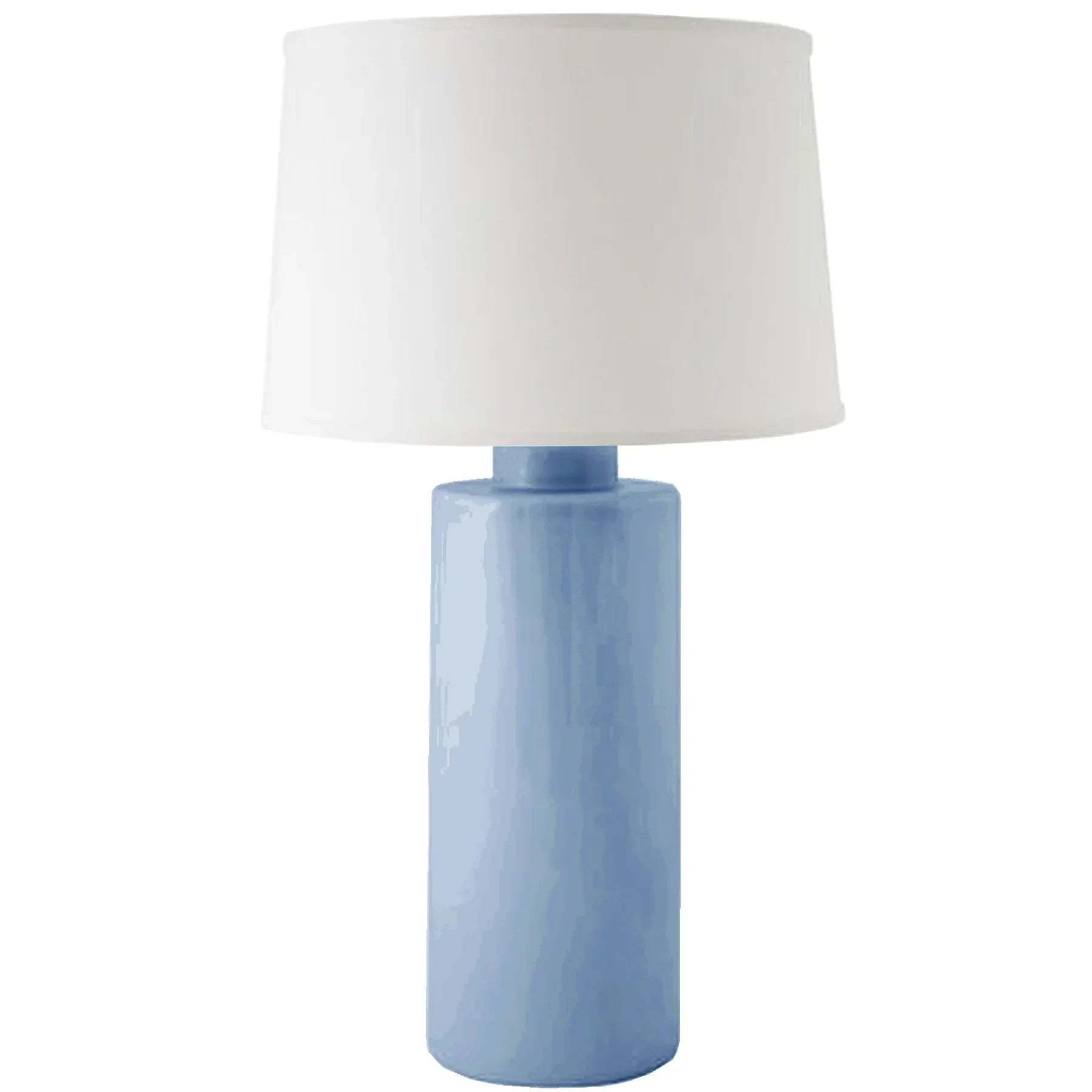 French Blue Solid Column Lamp - The Mayfair Hall
