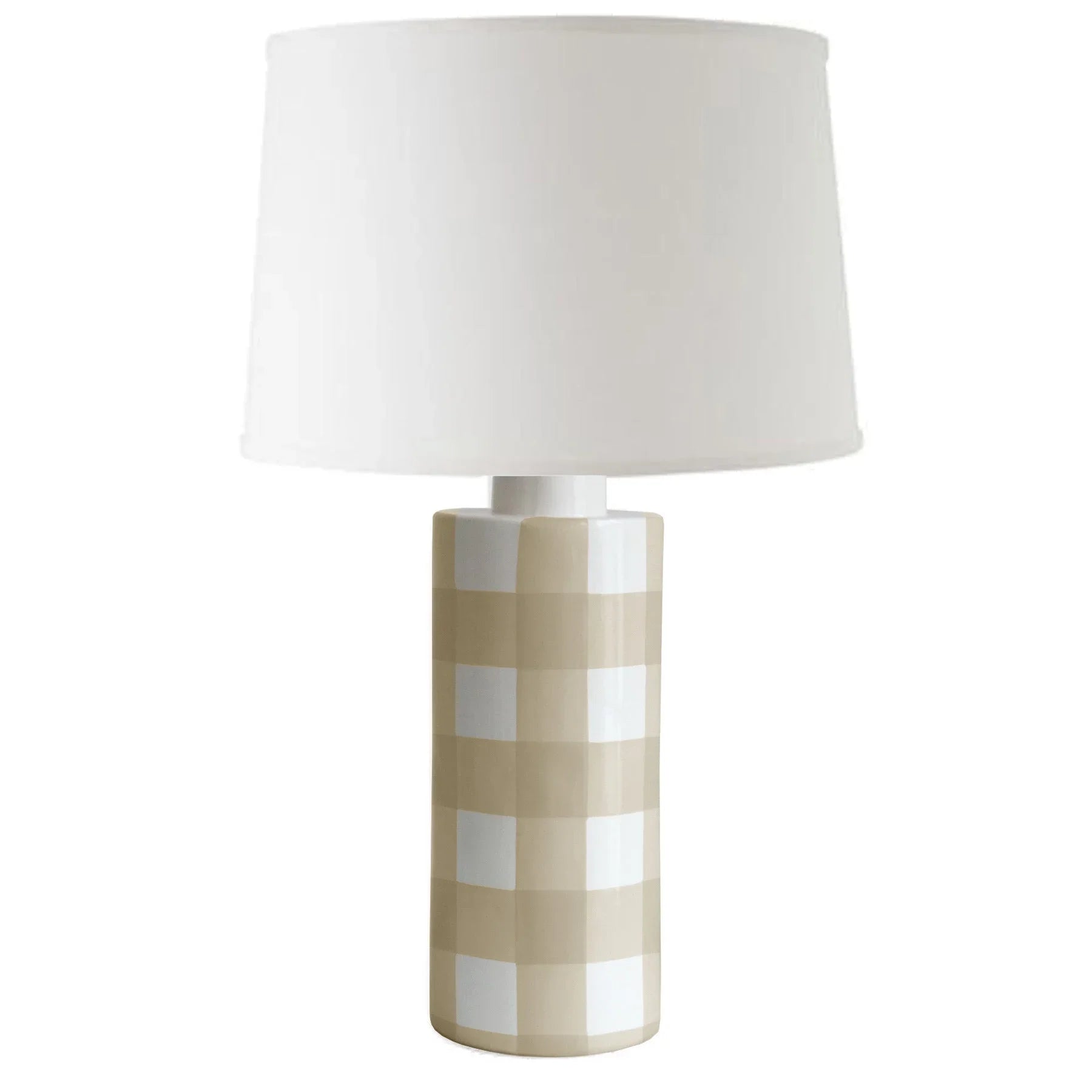 Sand Gingham Column Lamp - The Mayfair Hall