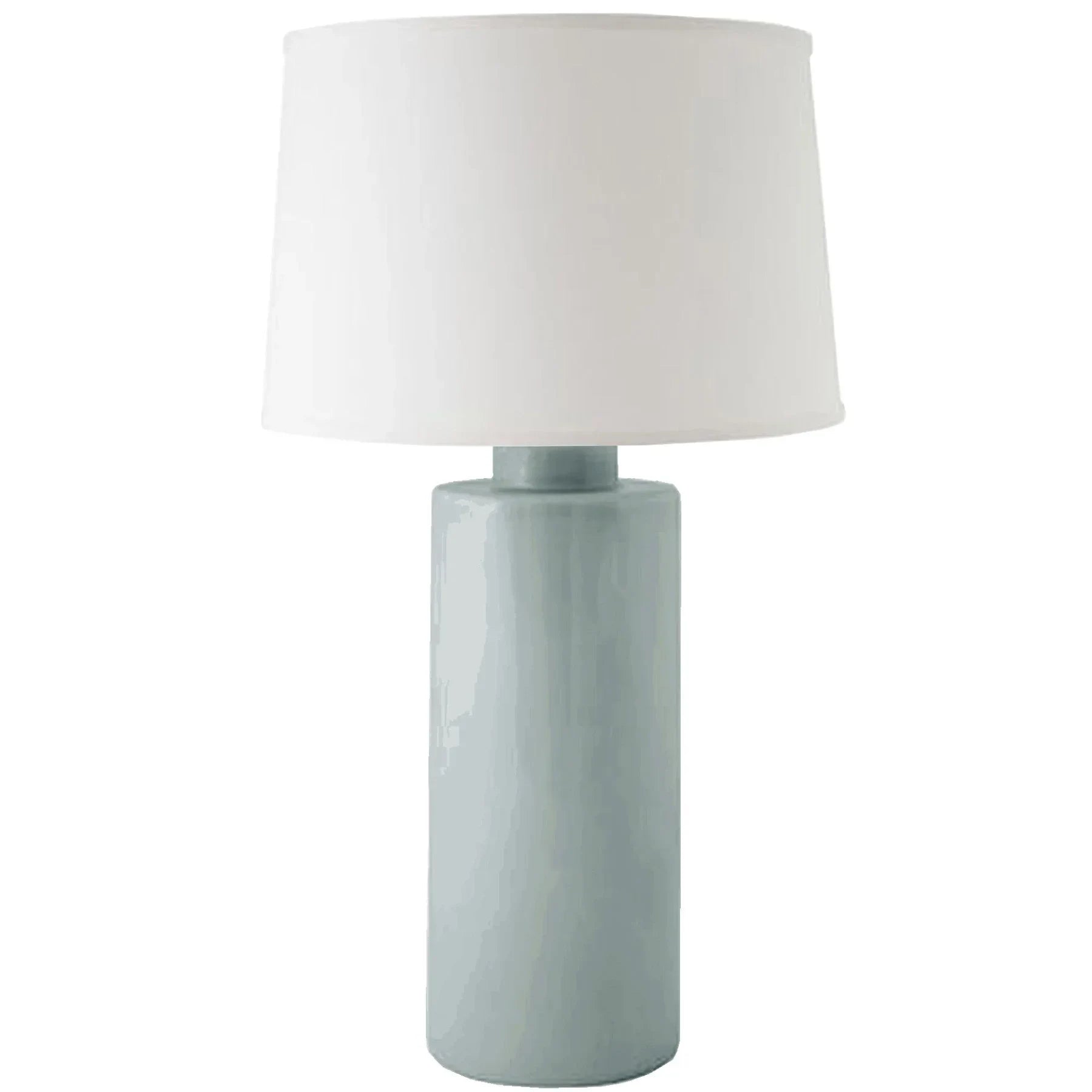 Lamb's Ear Blue Solid Column Lamp - The Mayfair Hall
