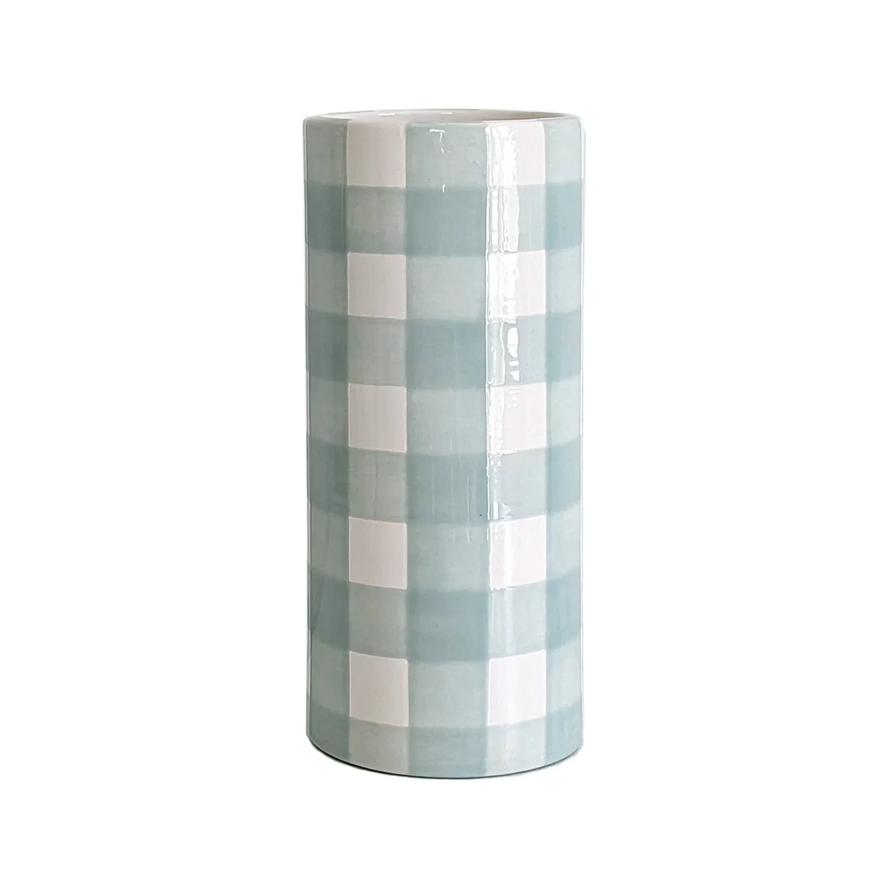 Gingham Column Vase - The Mayfair Hall
