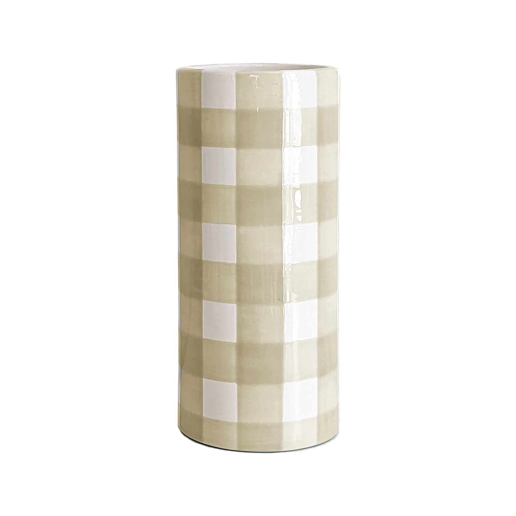 Gingham Column Vase - The Mayfair Hall