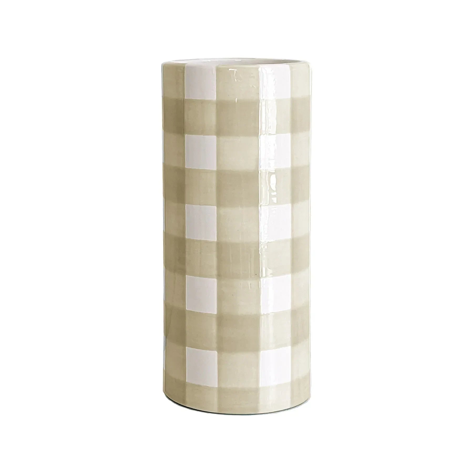 Gingham Column Vase - The Mayfair Hall