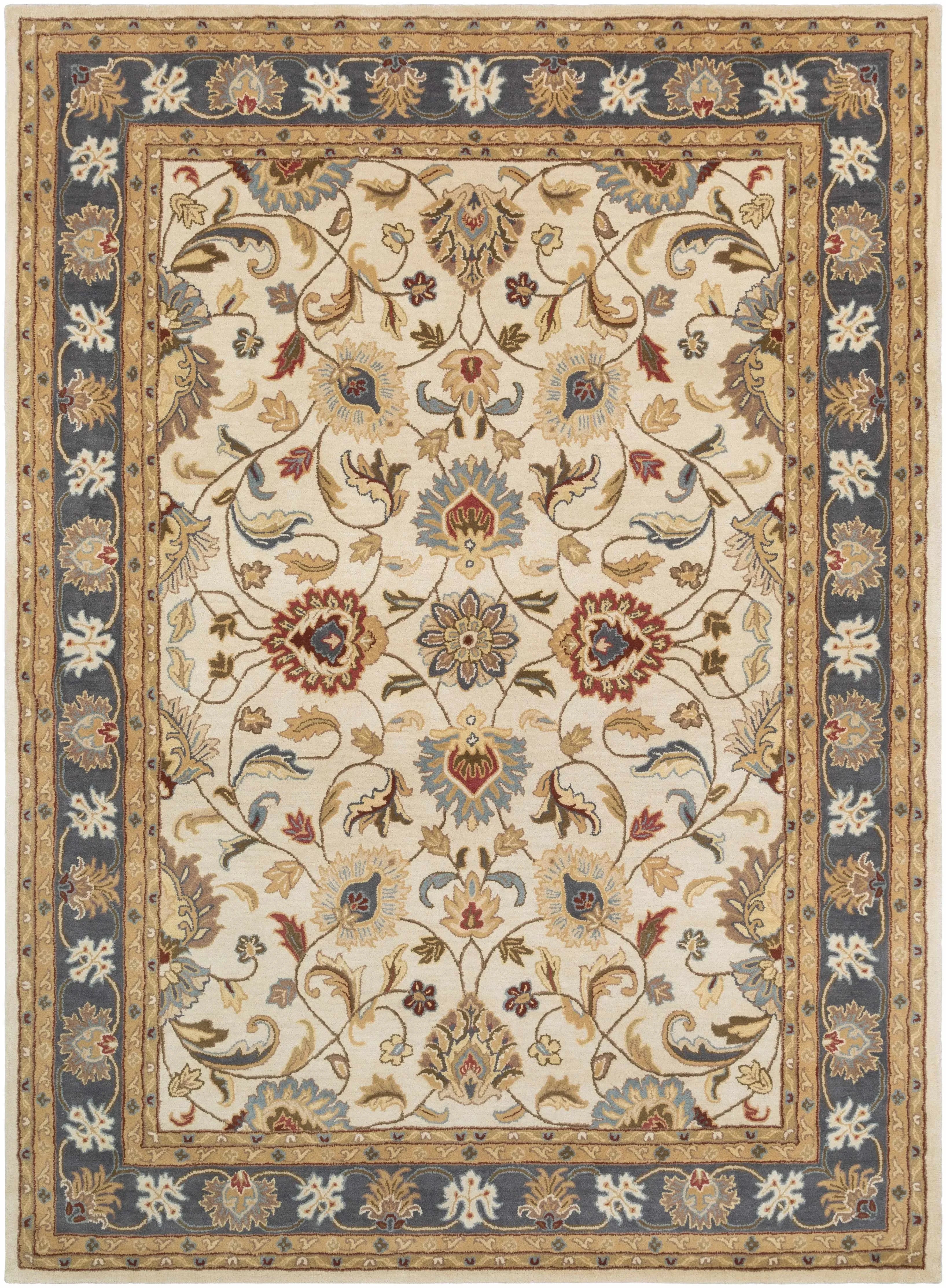 Cherryfield Wool Rug in Yellow and Sage