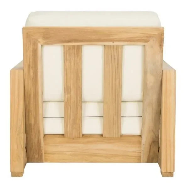 Montford Teak Wood Armchair in Natural - The Mayfair Hall