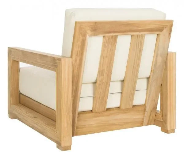 Montford Teak Wood Armchair in Natural - The Mayfair Hall
