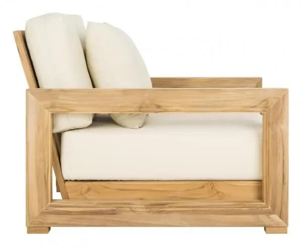 Montford Teak Wood Armchair in Natural - The Mayfair Hall