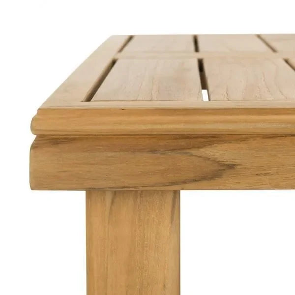 Montford Teak Wood Coffee Table in Natural - The Mayfair Hall
