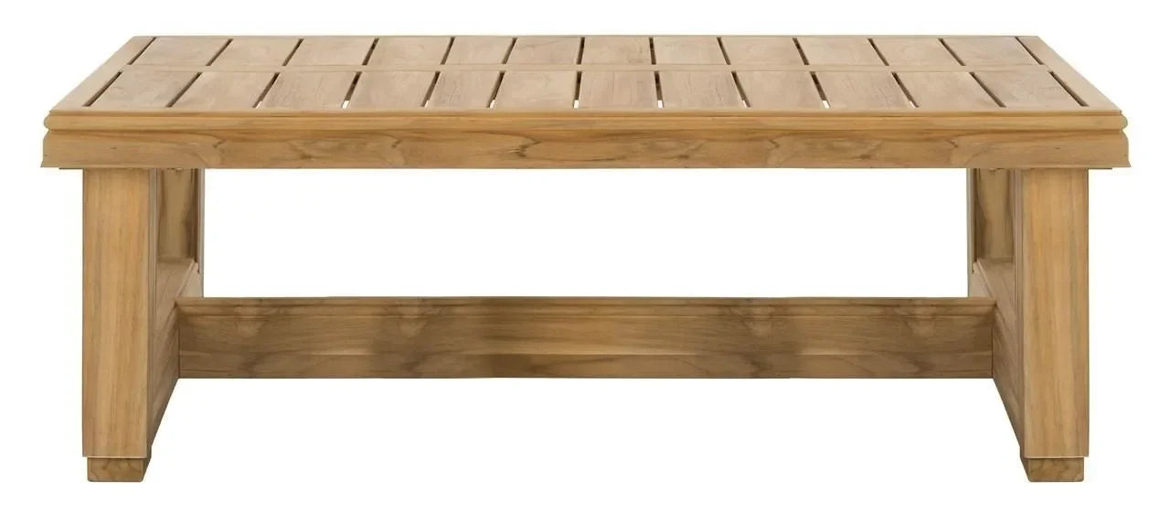 Montford Teak Wood Coffee Table in Natural - The Mayfair Hall
