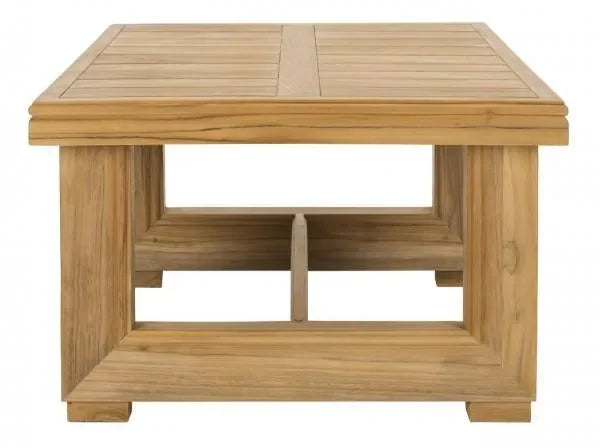 Montford Teak Wood Coffee Table in Natural - The Mayfair Hall