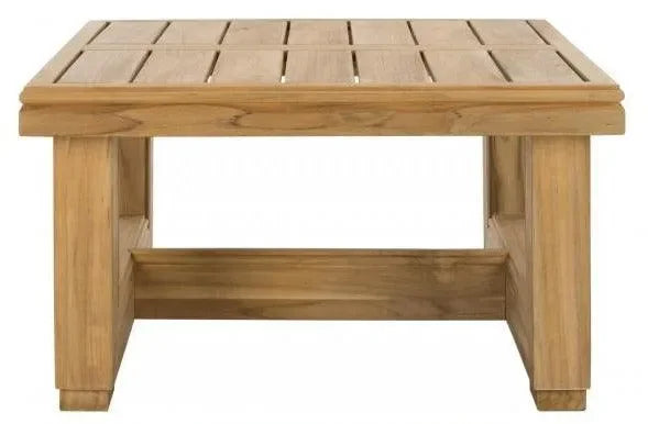 Montford Teak Wood End Table in Natural - The Mayfair Hall