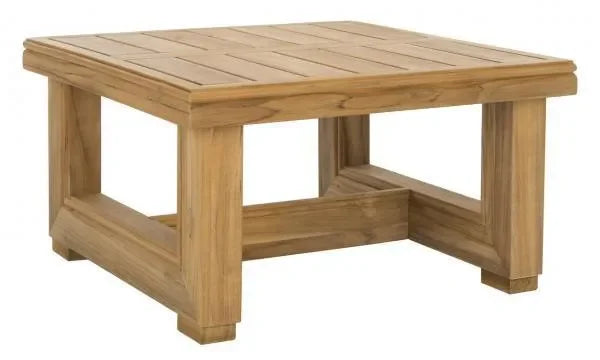 Montford Teak Wood End Table in Natural - The Mayfair Hall