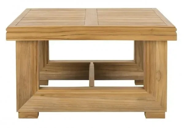 Montford Teak Wood End Table in Natural - The Mayfair Hall