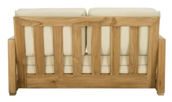 Montford Teak Wood Loveseat in Natural - The Mayfair Hall